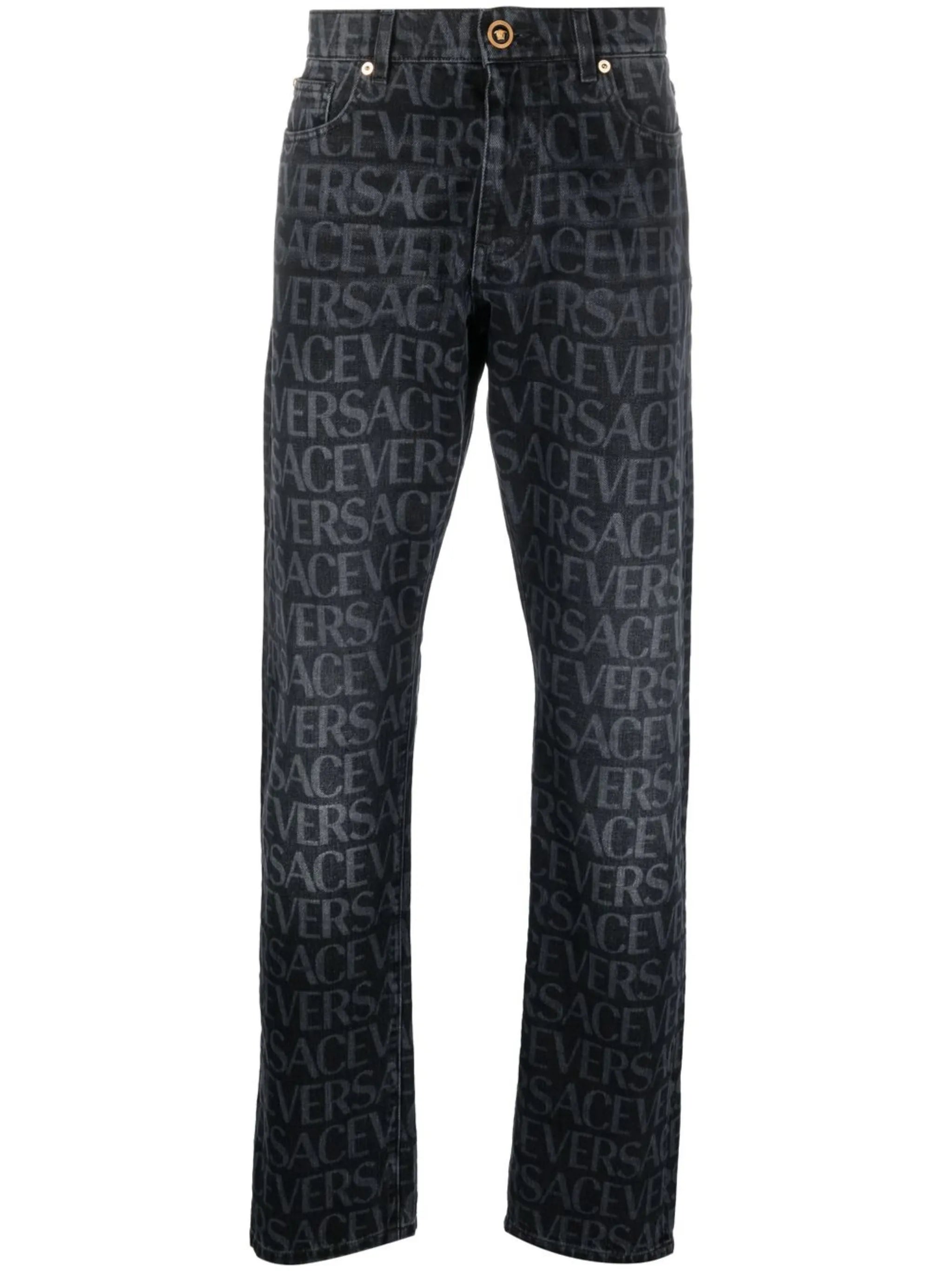 Versace Allover straight-leg jeans