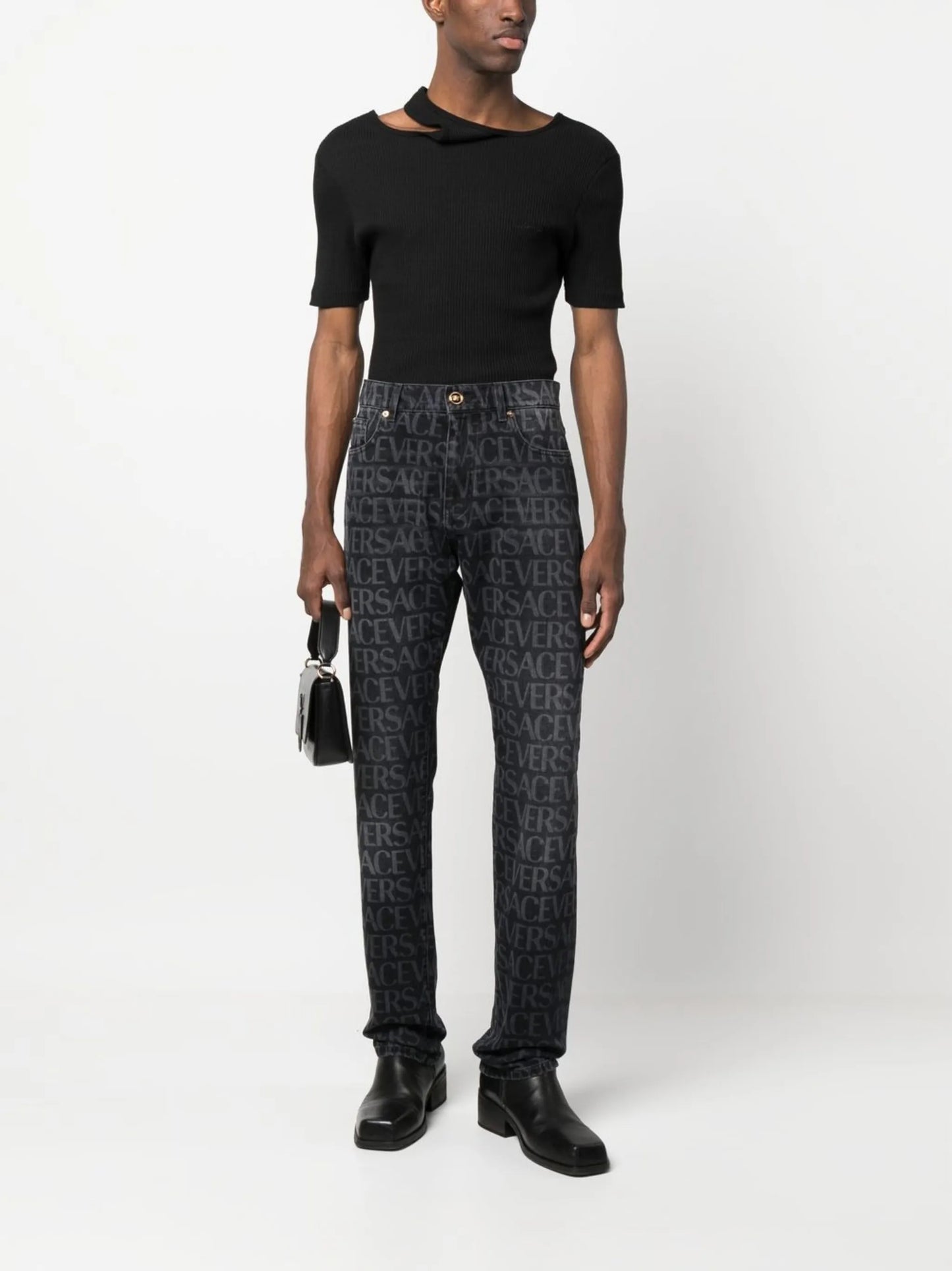 Versace Allover straight-leg jeans
