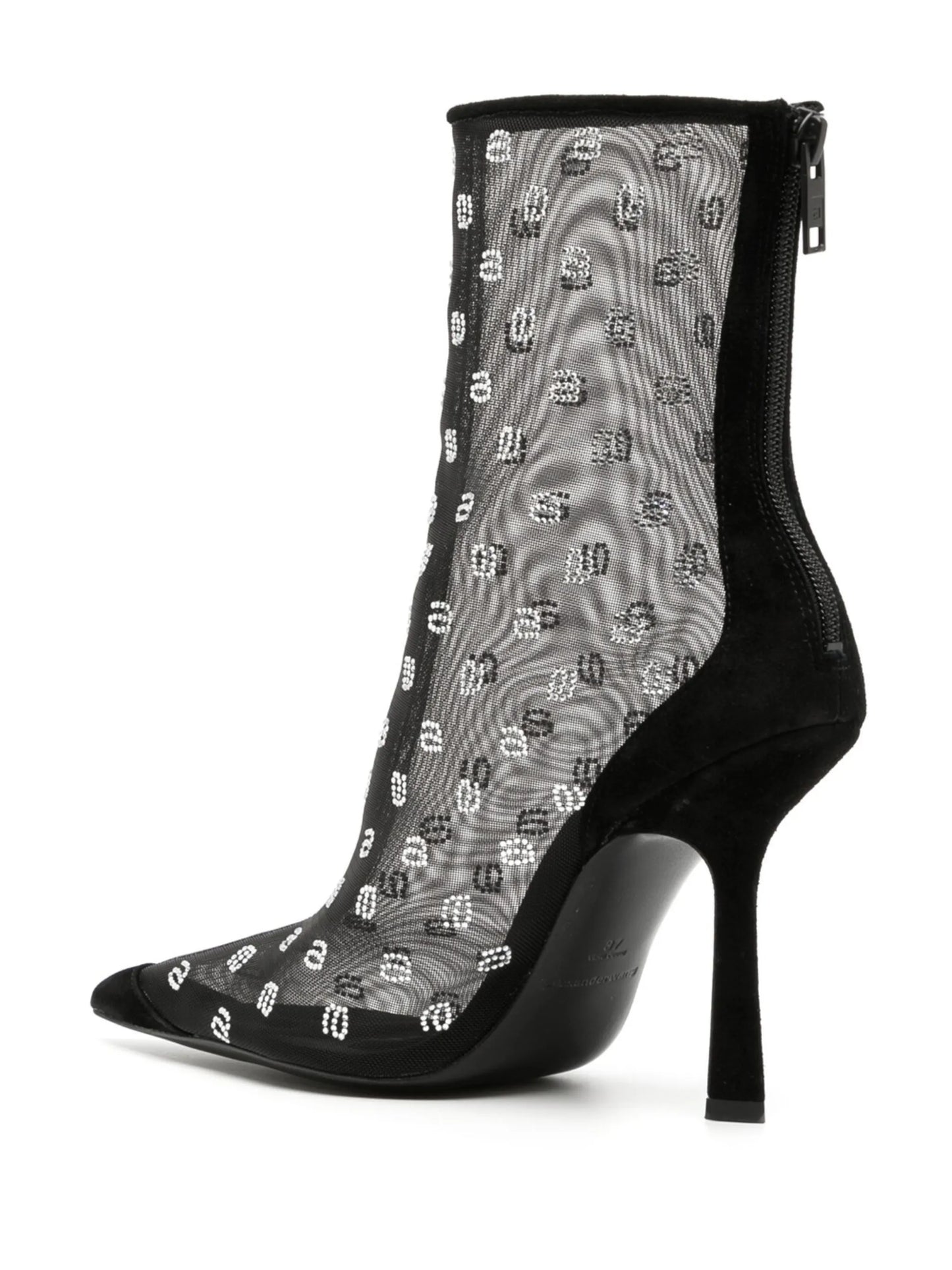 crystal-logo mesh boots