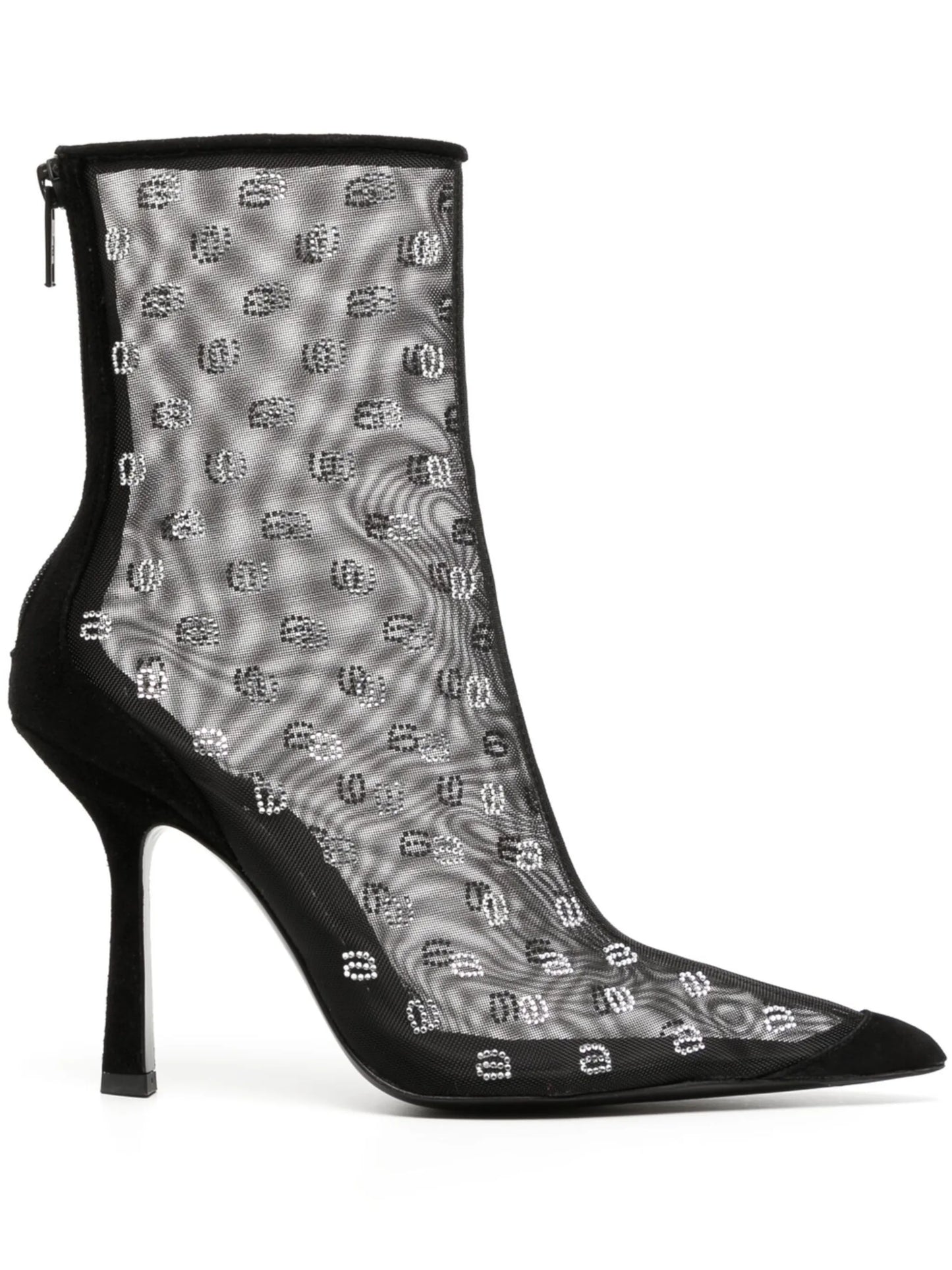 crystal-logo mesh boots