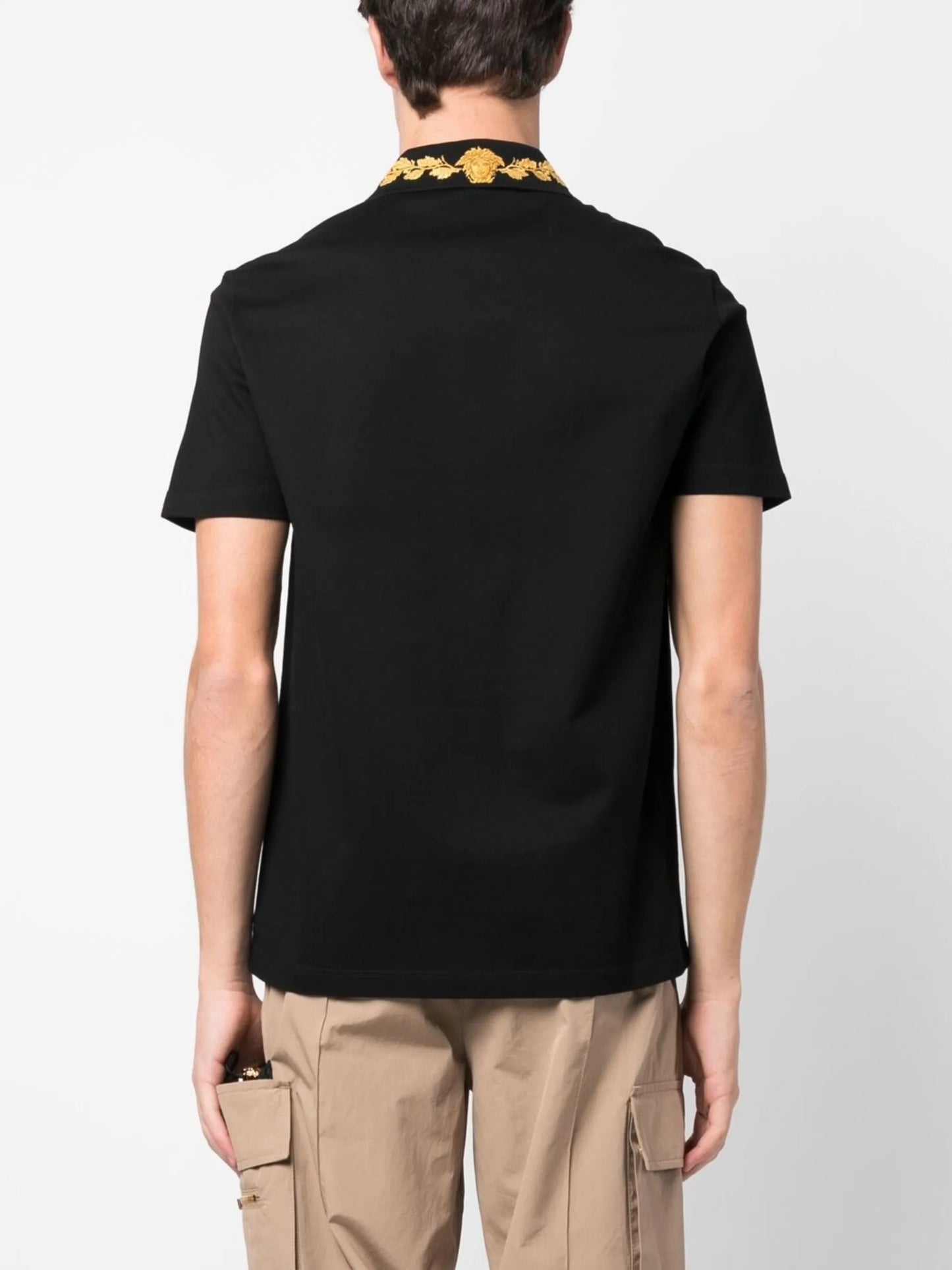 embroidered-logo polo shirt