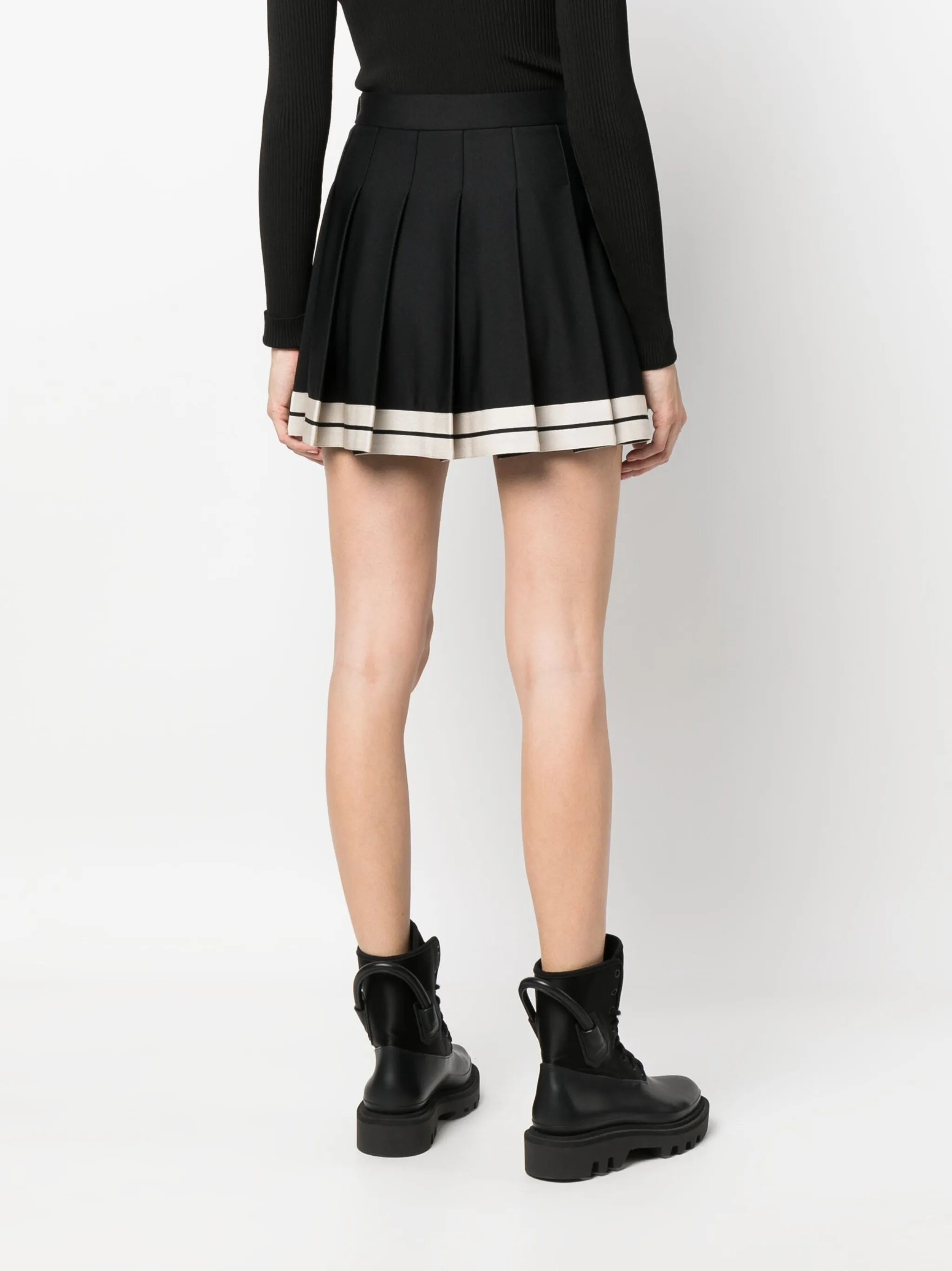 x Palm Angels striped pleated skirt