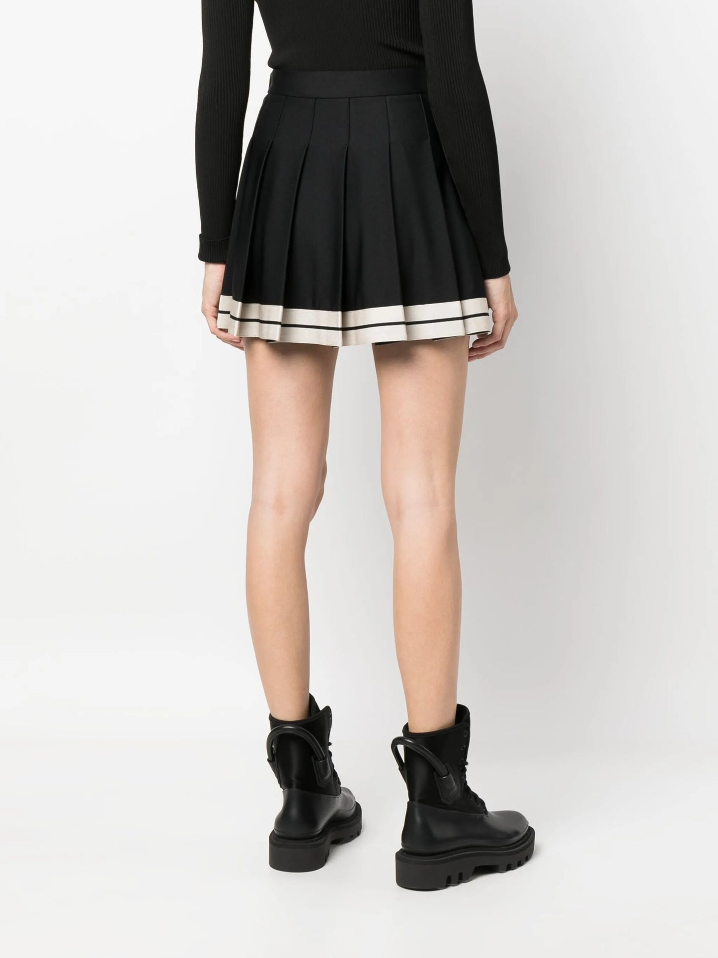 x Palm Angels striped pleated skirt