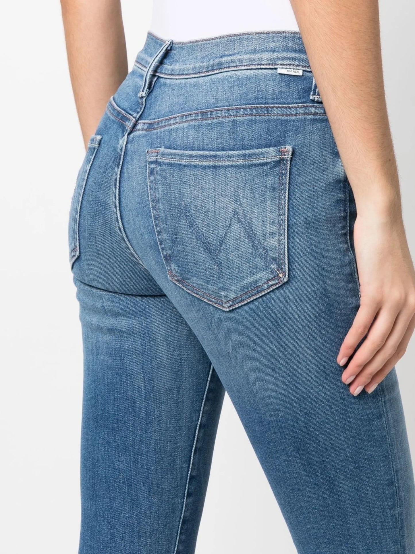 mid-rise flared jeans