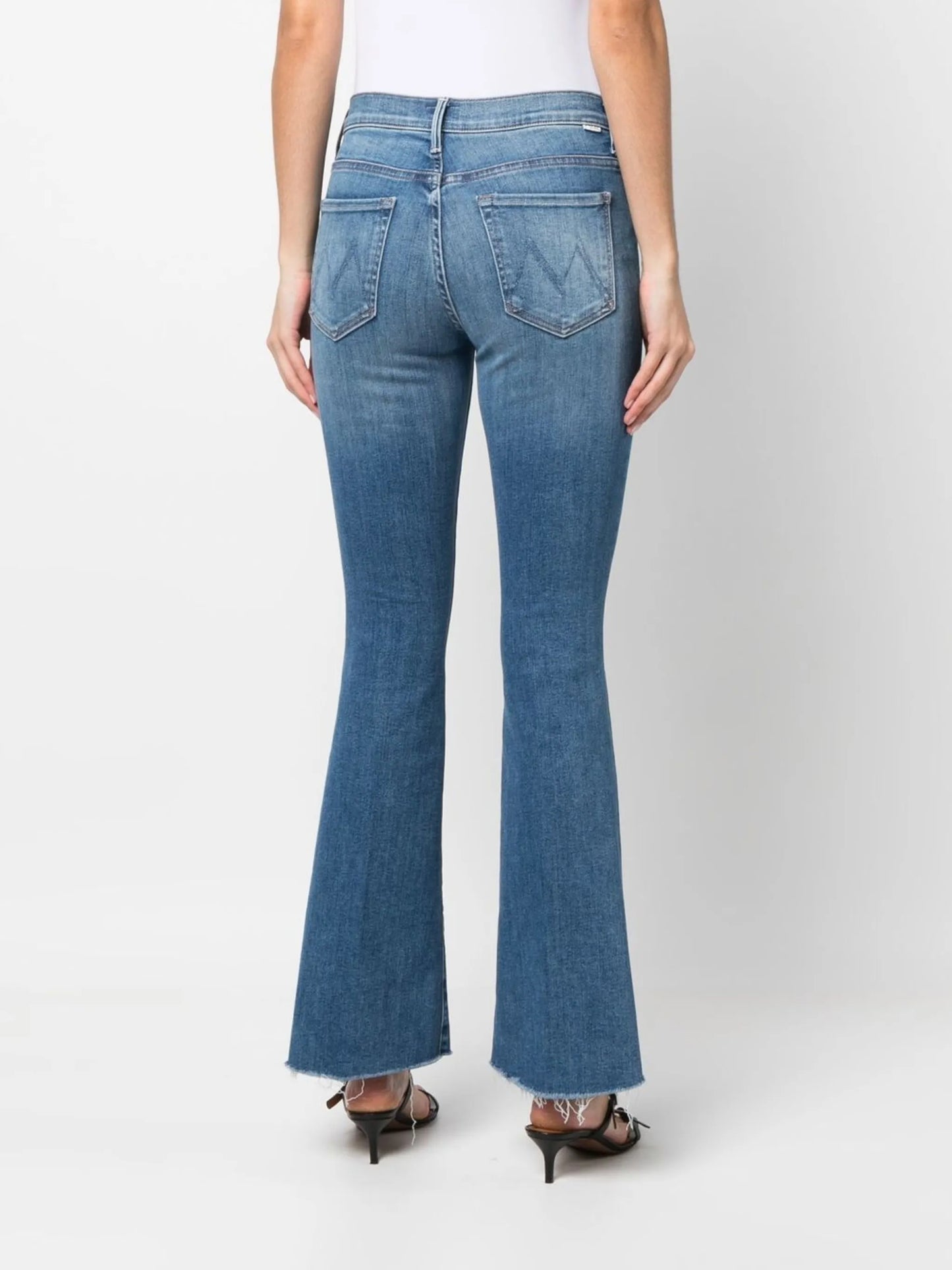 mid-rise flared jeans