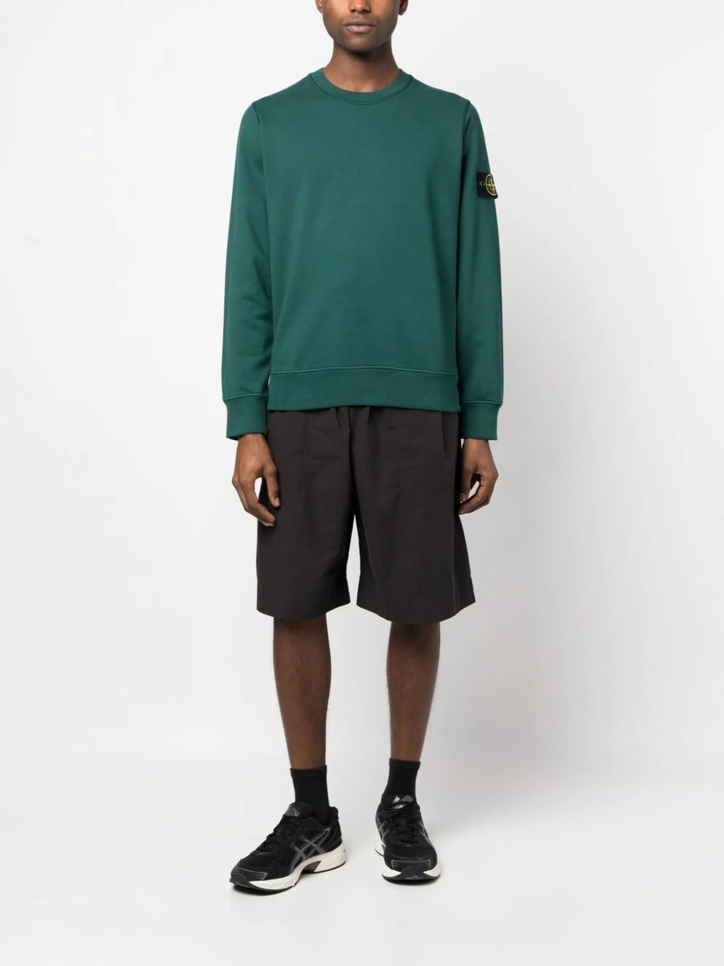 Compass-patch crew-neck sweatshirt