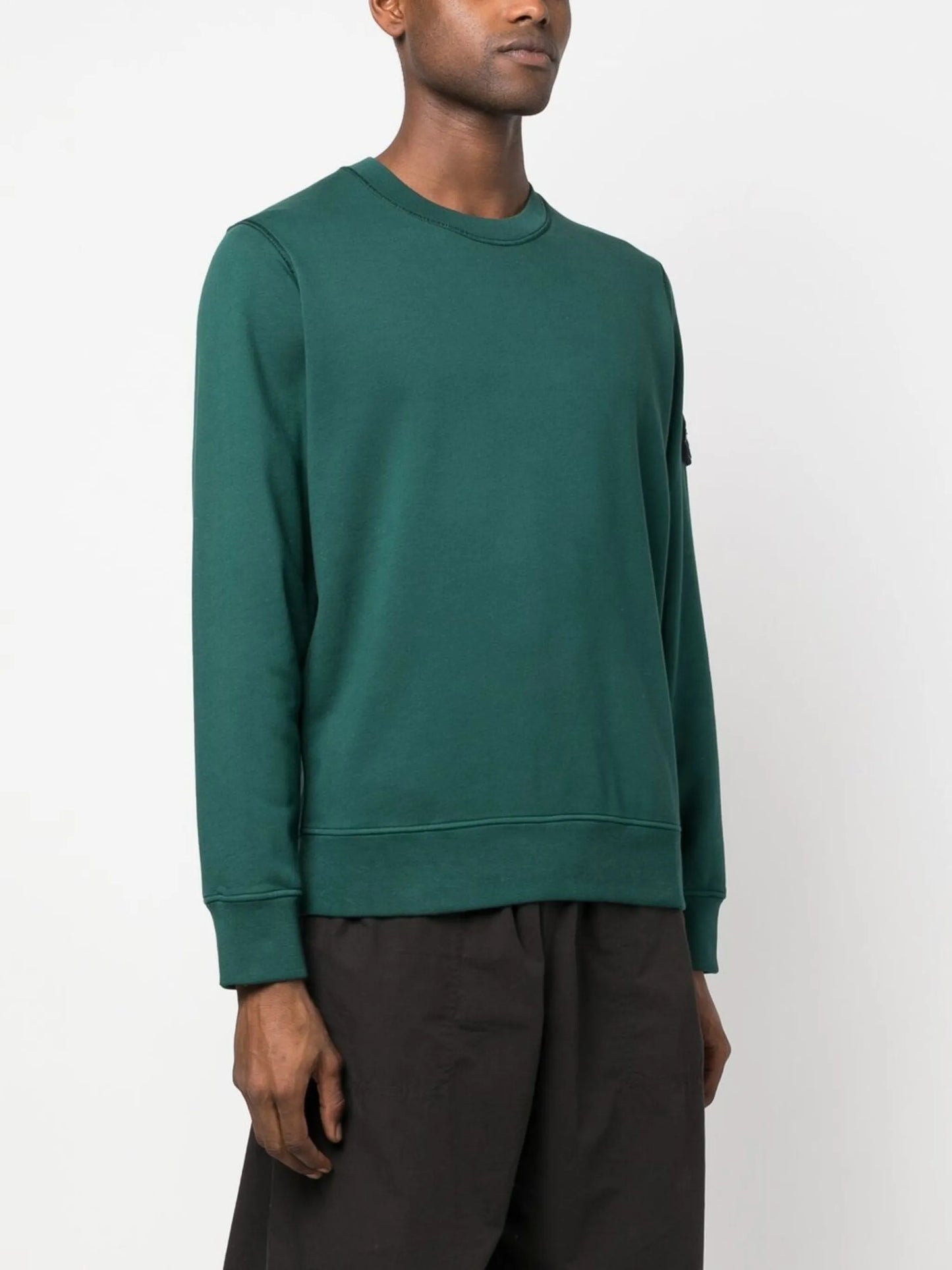 Compass-patch crew-neck sweatshirt
