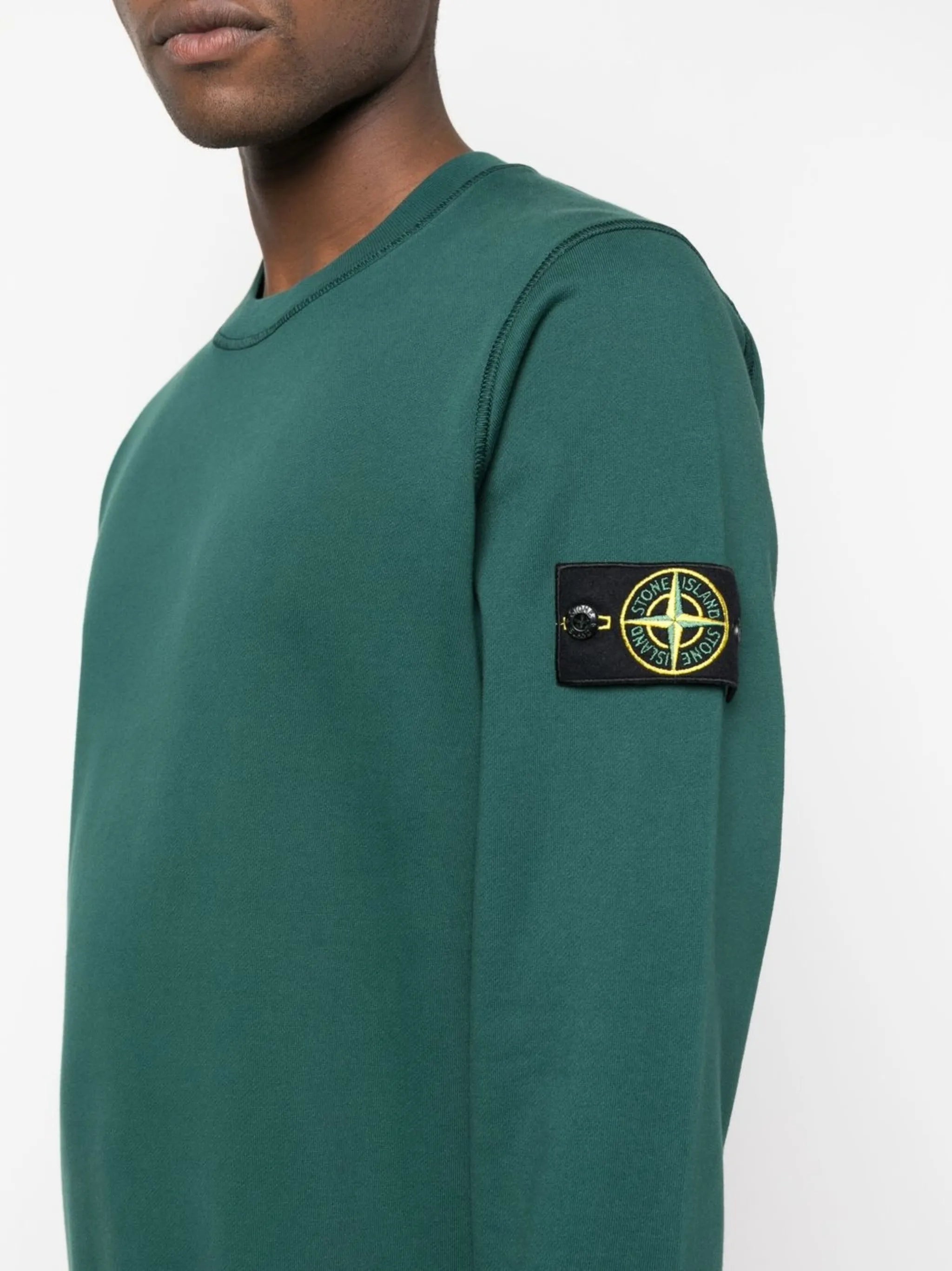 Compass-patch crew-neck sweatshirt