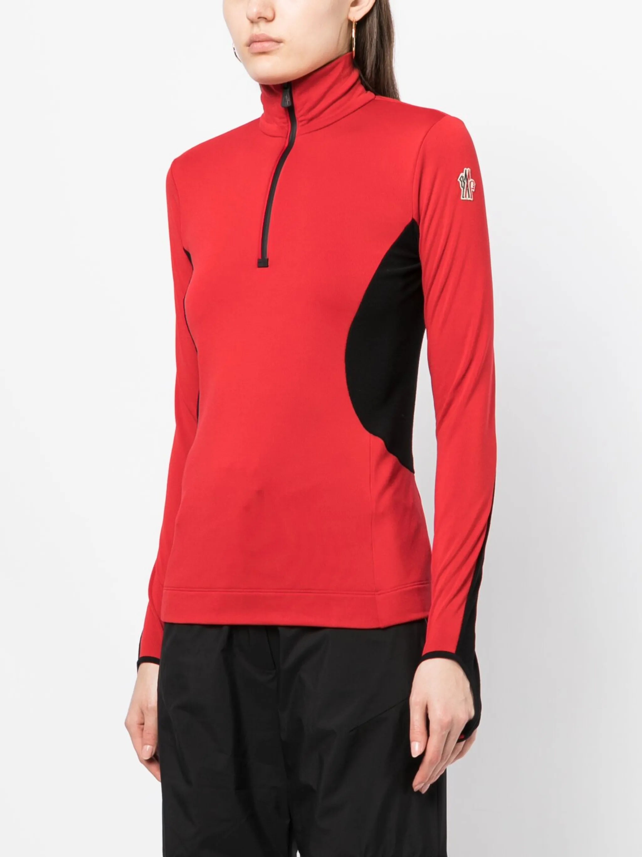 logo-patch high-neck top
