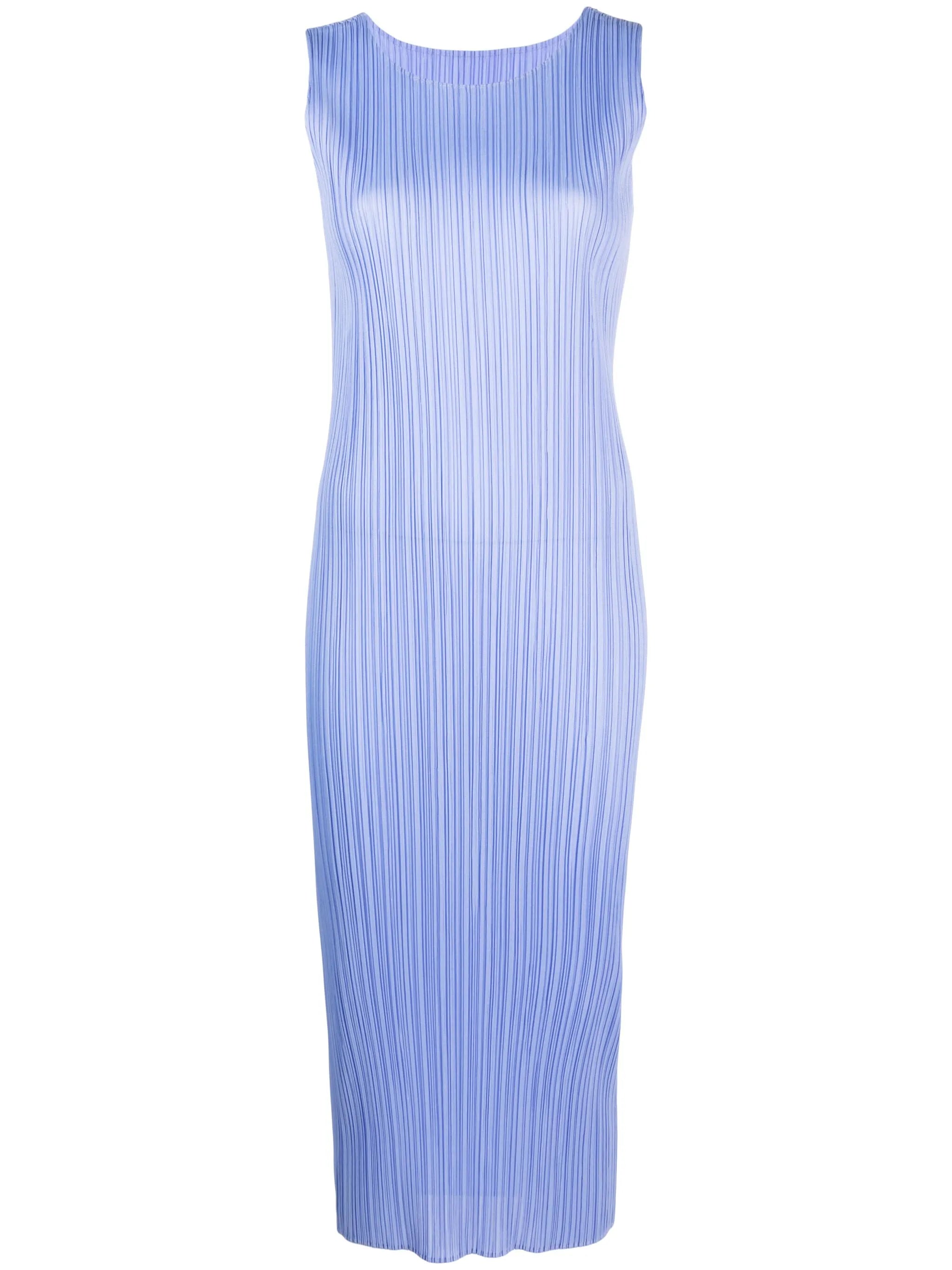 plissé midi dress