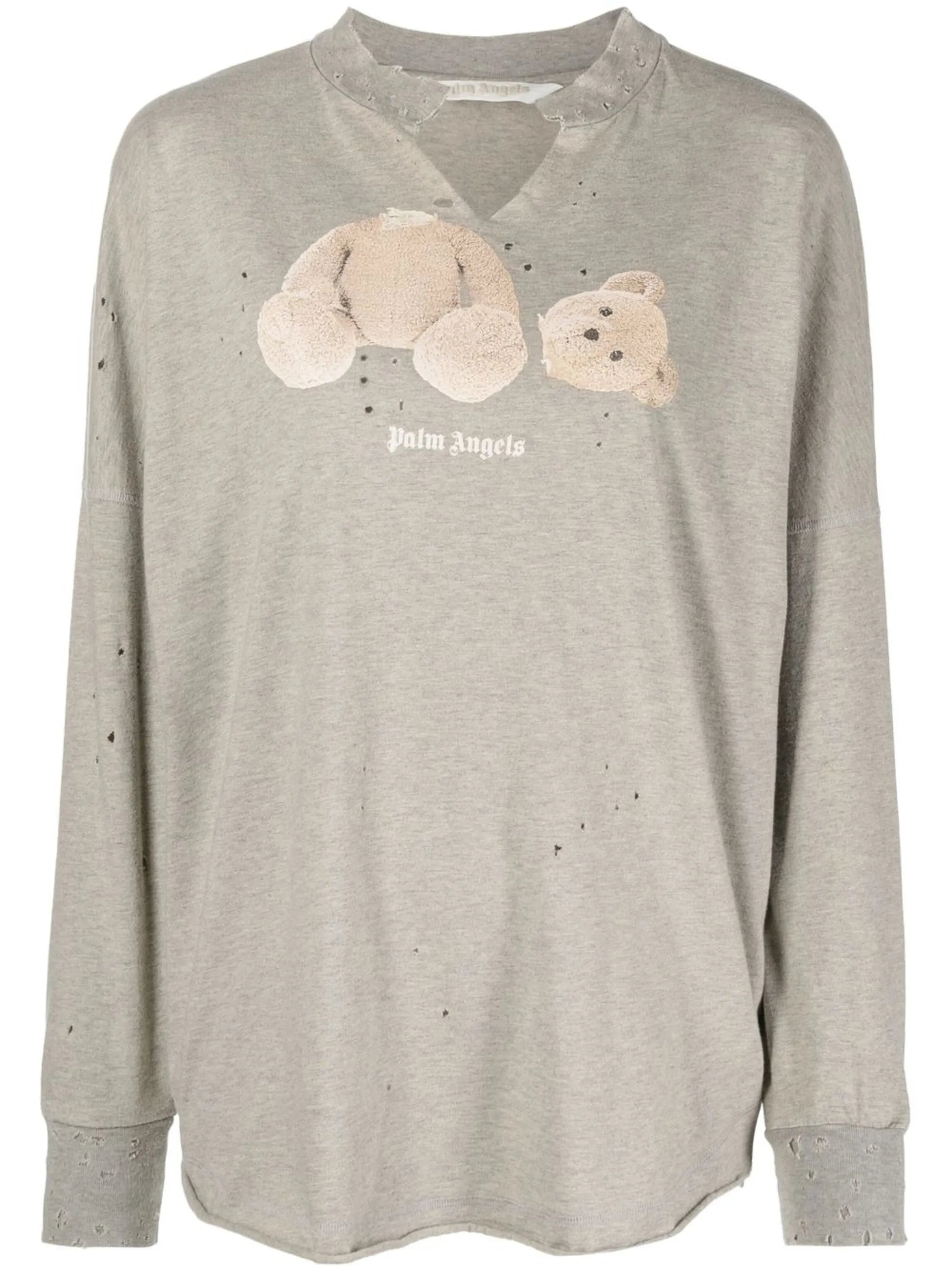 teddy bear print sweatshirt
