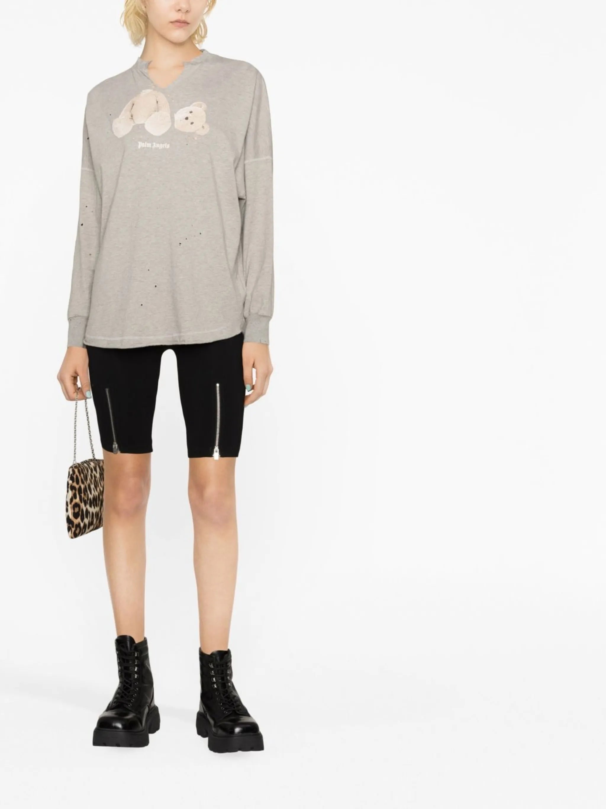 teddy bear print sweatshirt