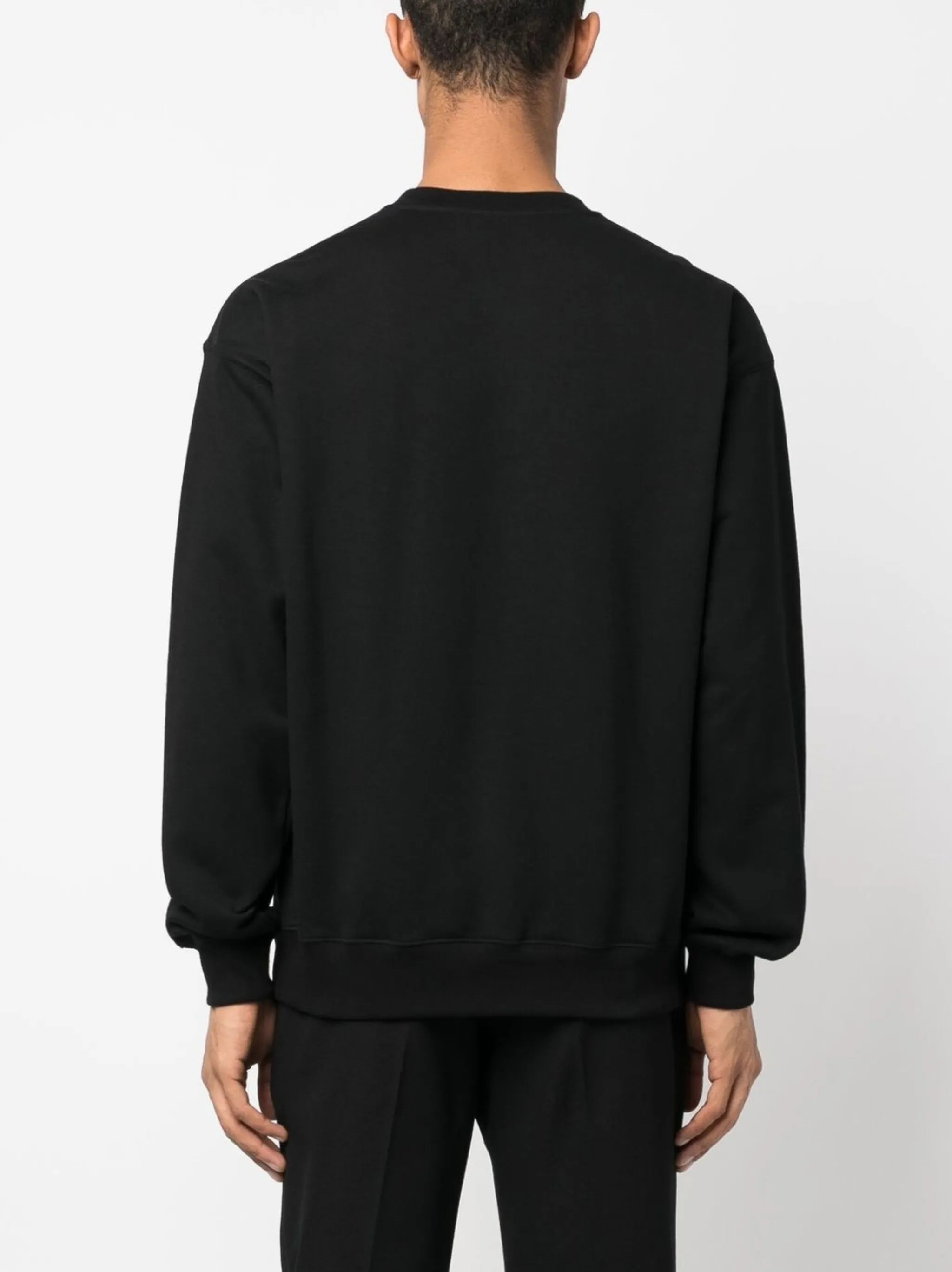 logo-embroidery jersey jumper