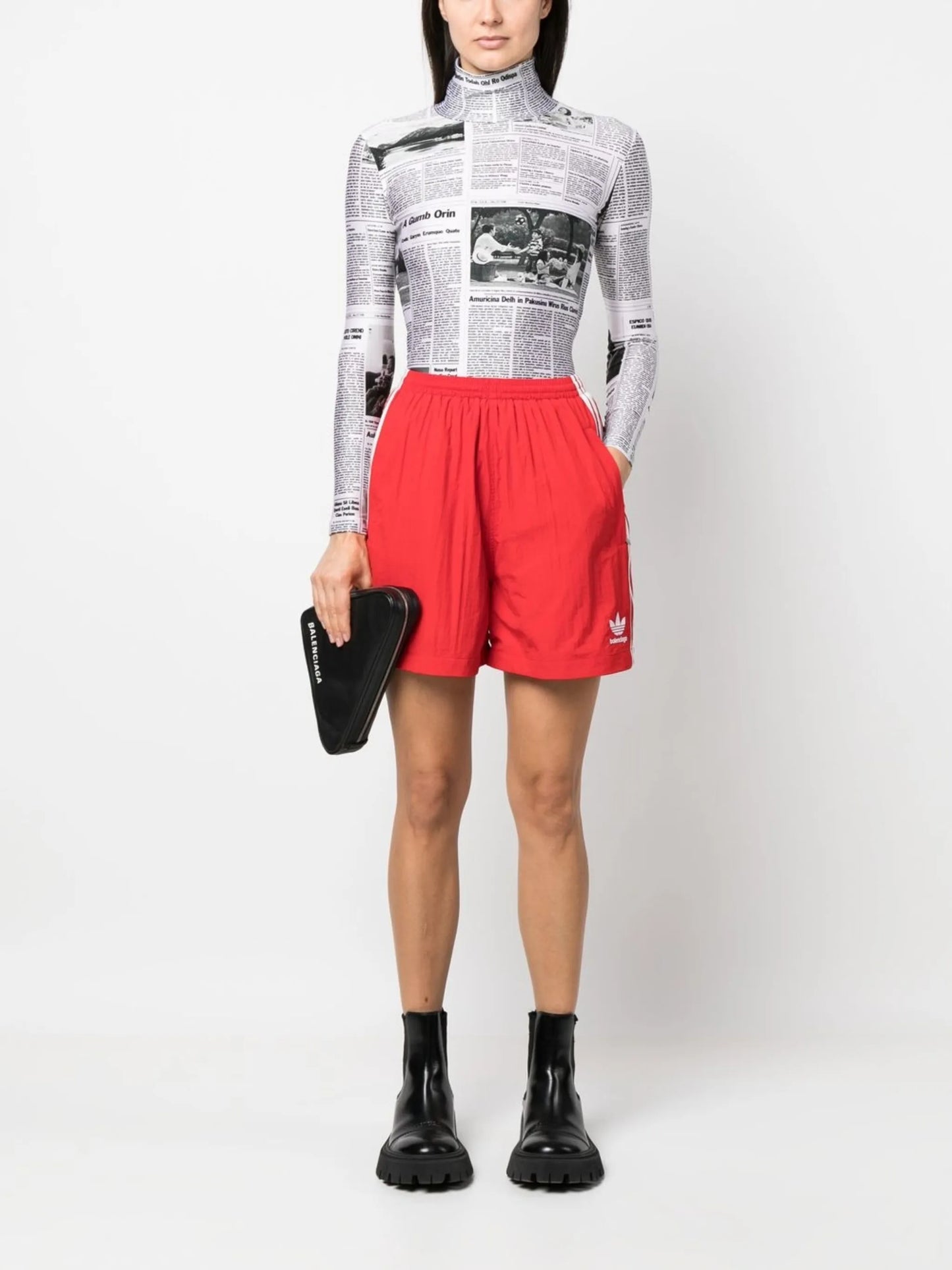 x Adidas logo-print track shorts