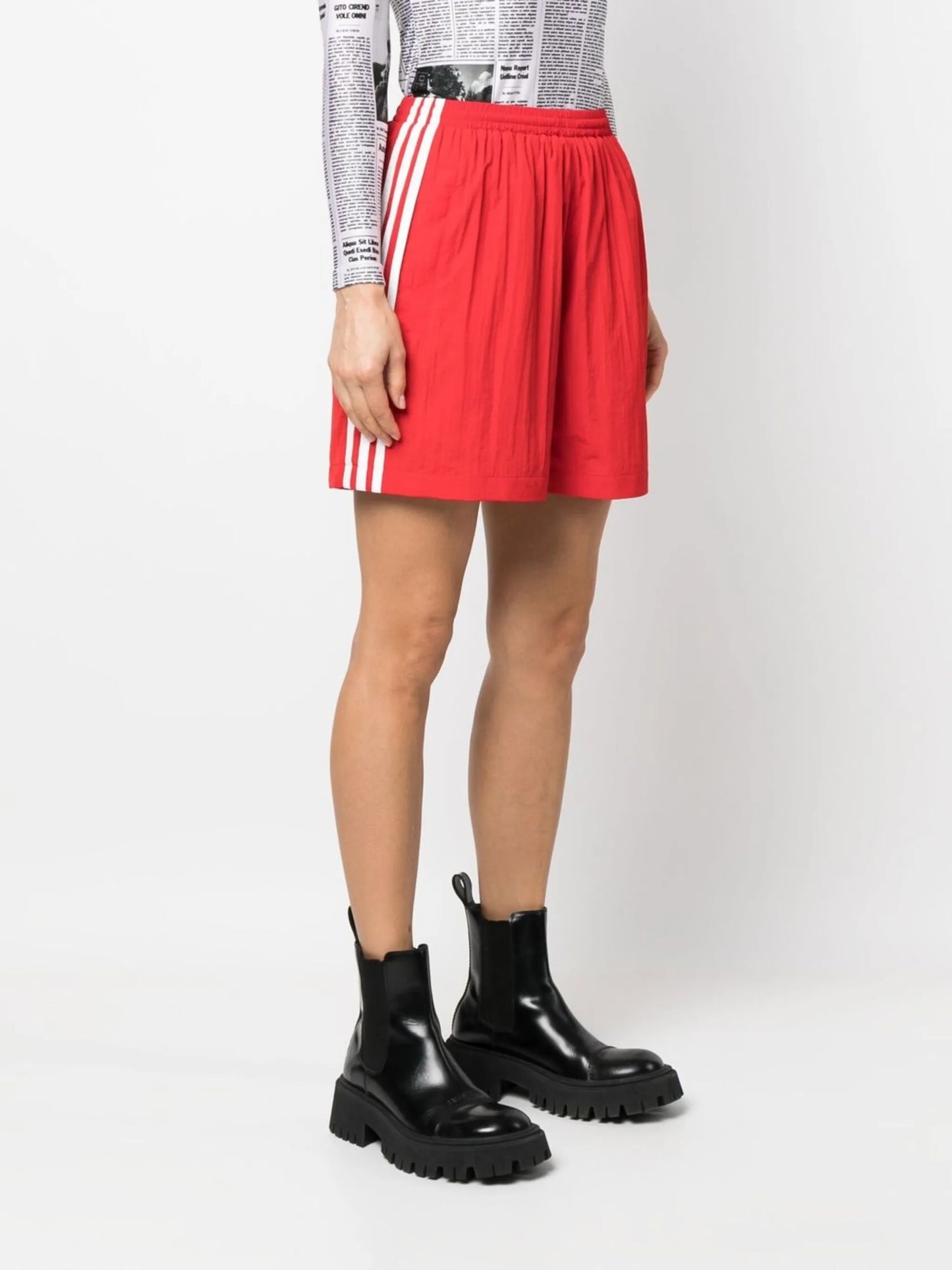 x Adidas logo-print track shorts