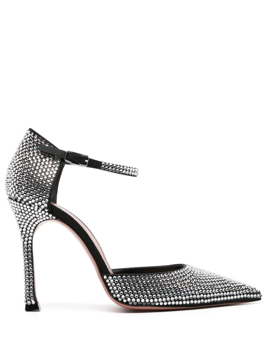 Vittoria 105mm crystal-embellished pumps