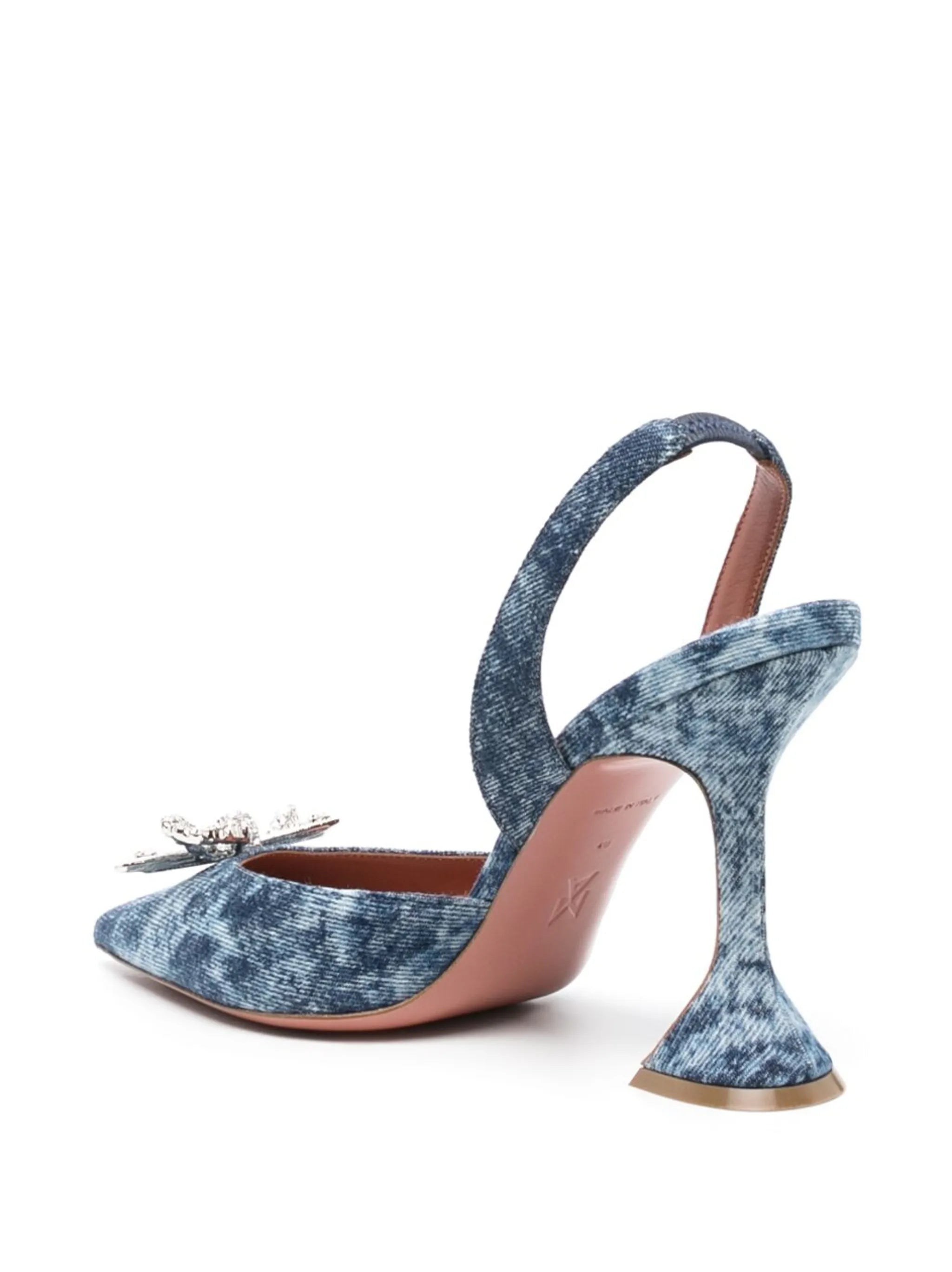 95mm Rosie Sling denim pumps