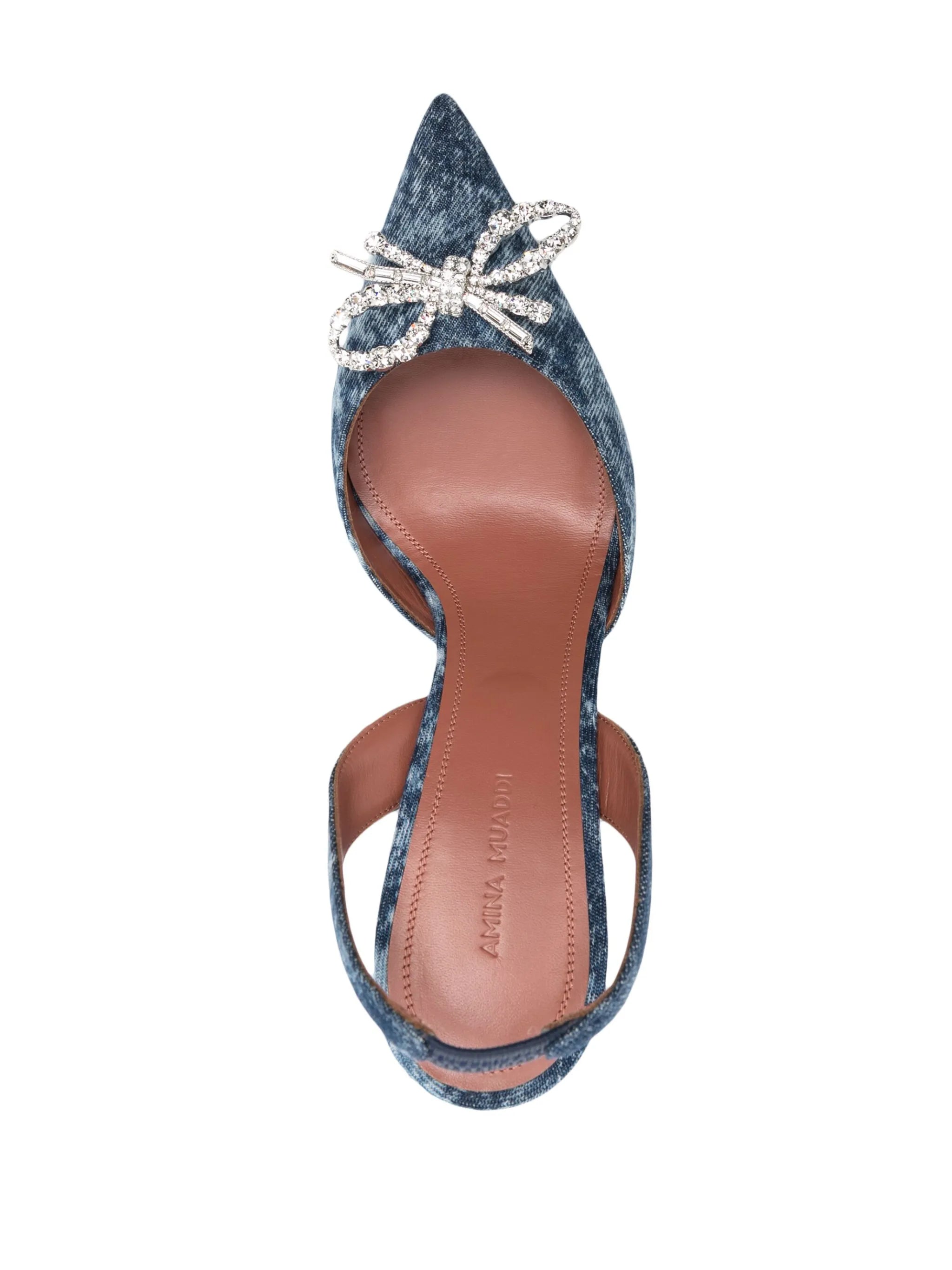 95mm Rosie Sling denim pumps