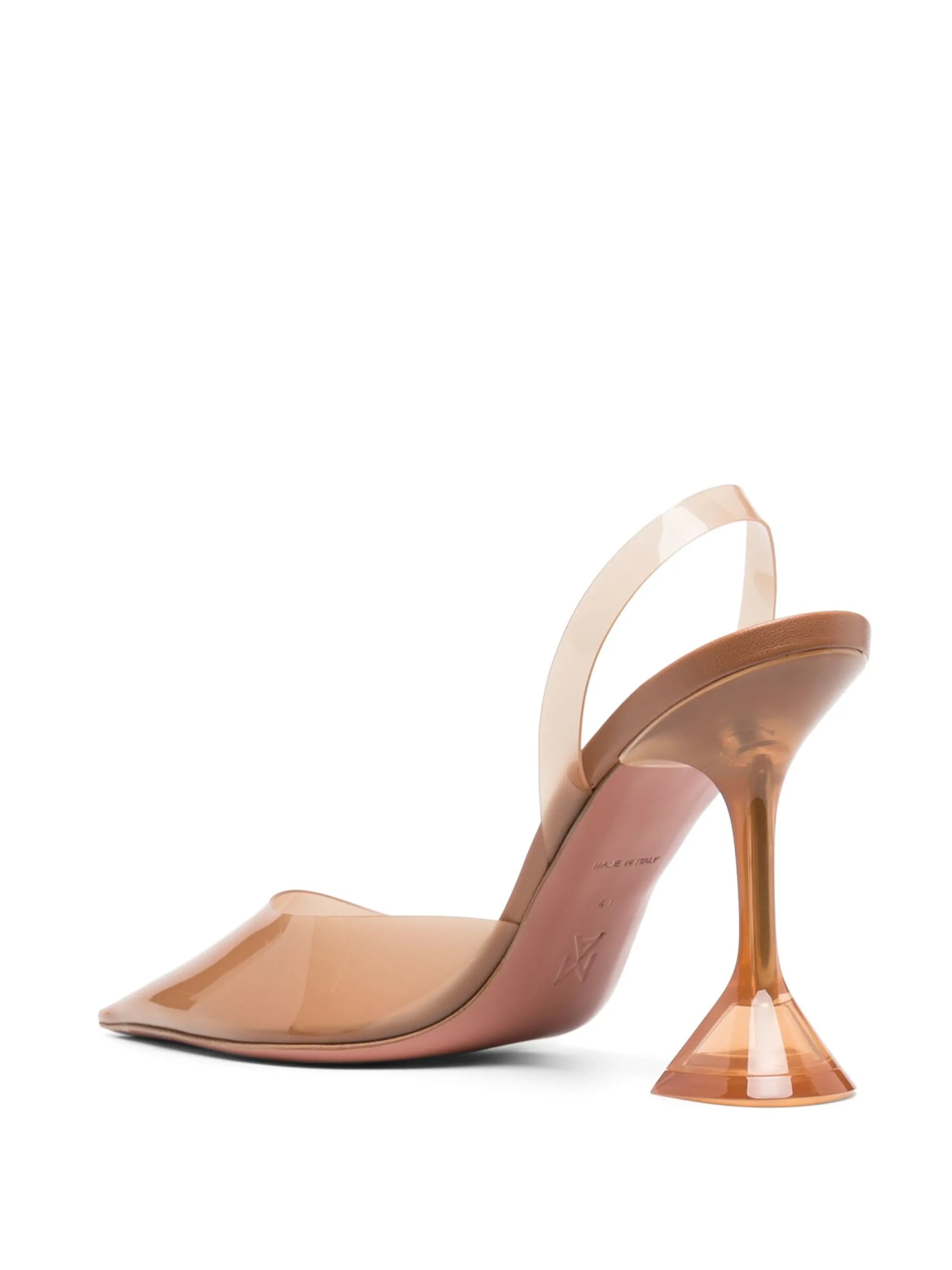 Holli Glass 95mm slingback pumps