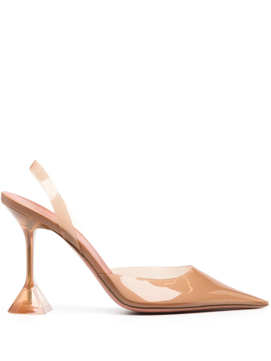 Holli Glass 95mm slingback pumps