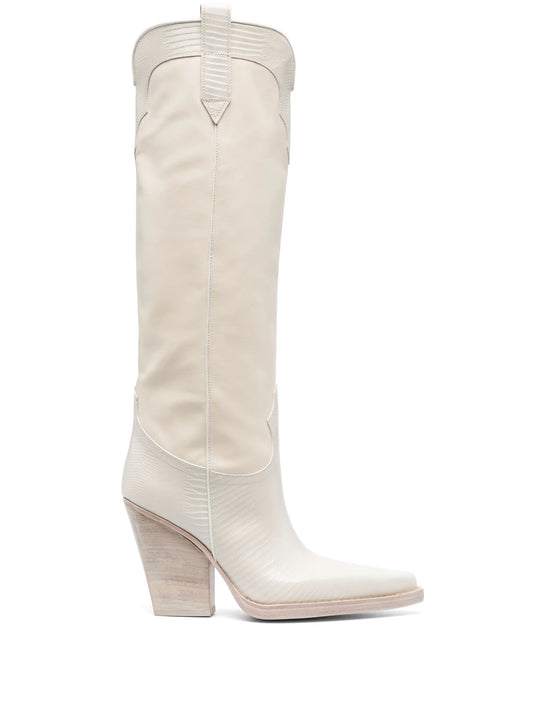 110mm leather knee-length boots