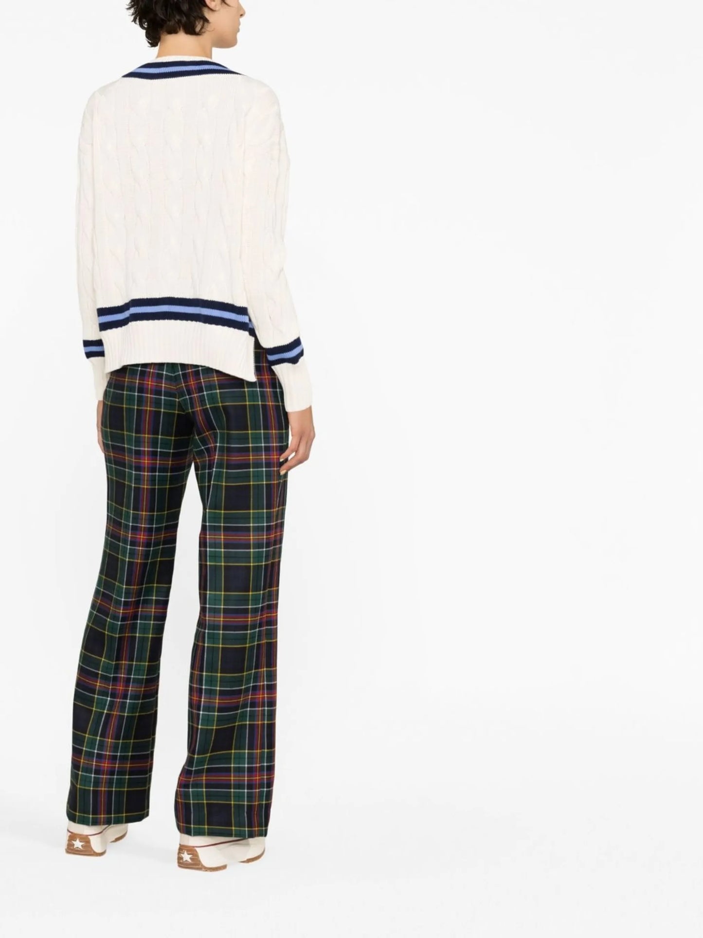 cable-knit cricket jumper