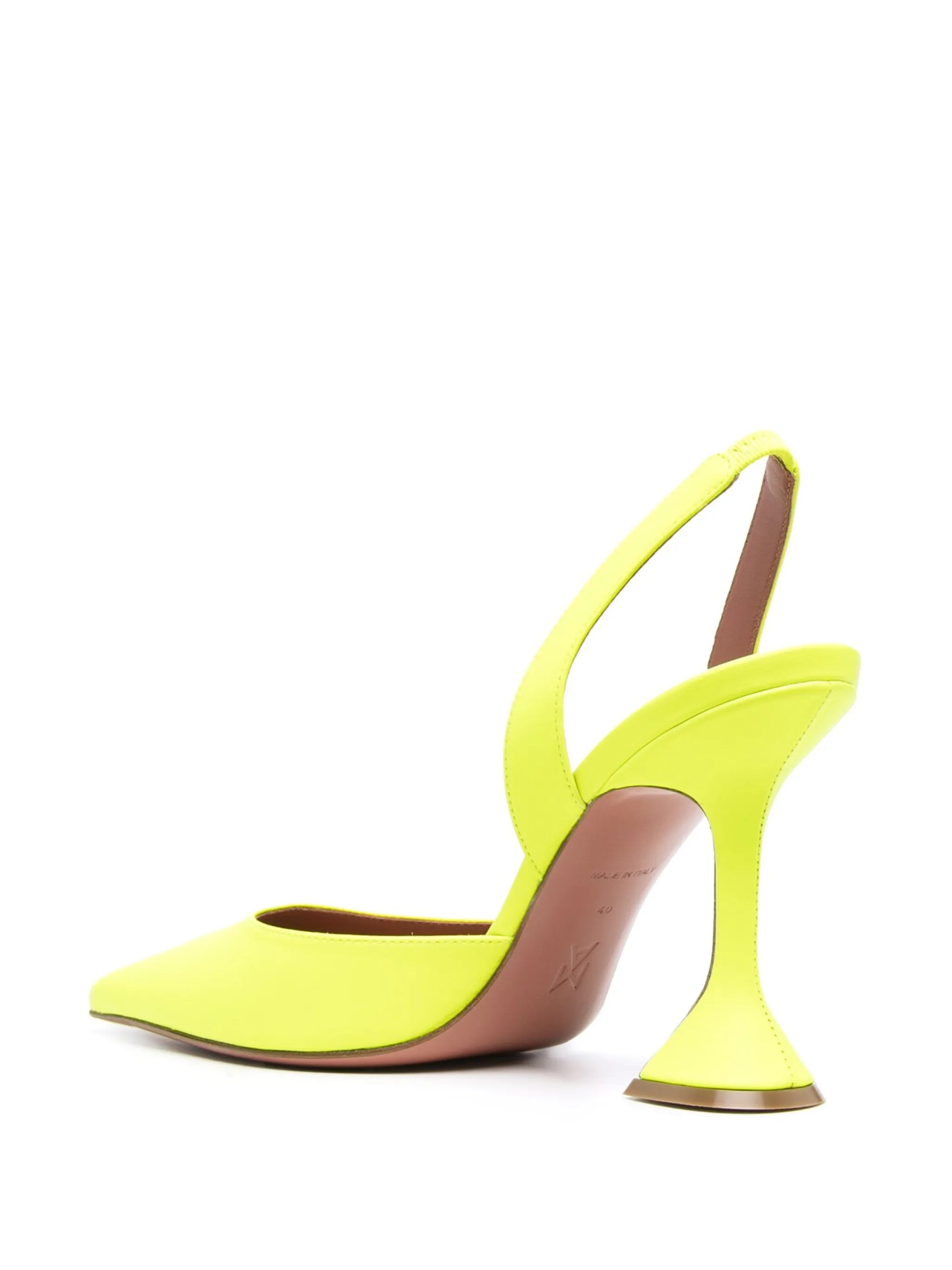 Holli 95mm denim slingback pumps