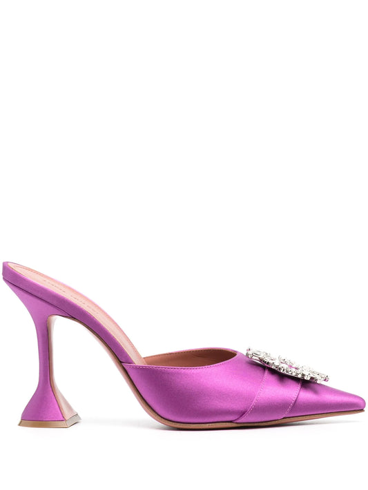 Begum 115mm crystal-embellished mules
