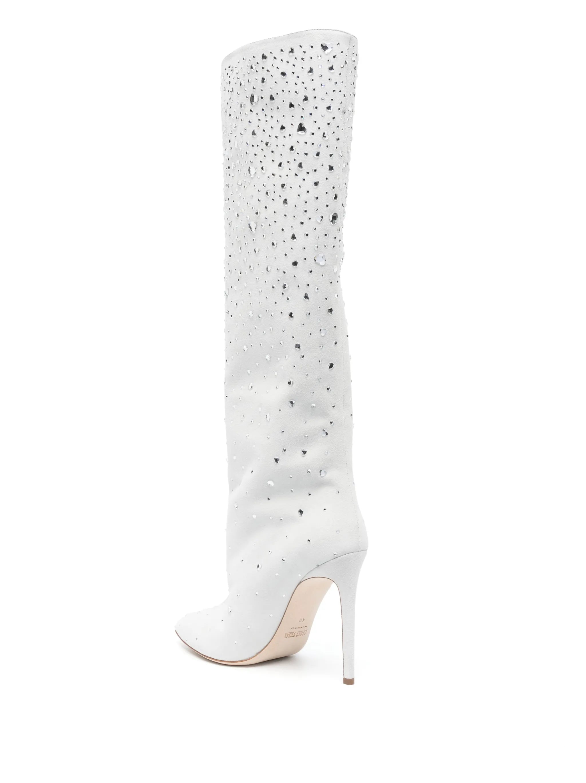 Holly Love  crystal-embellished suede boots