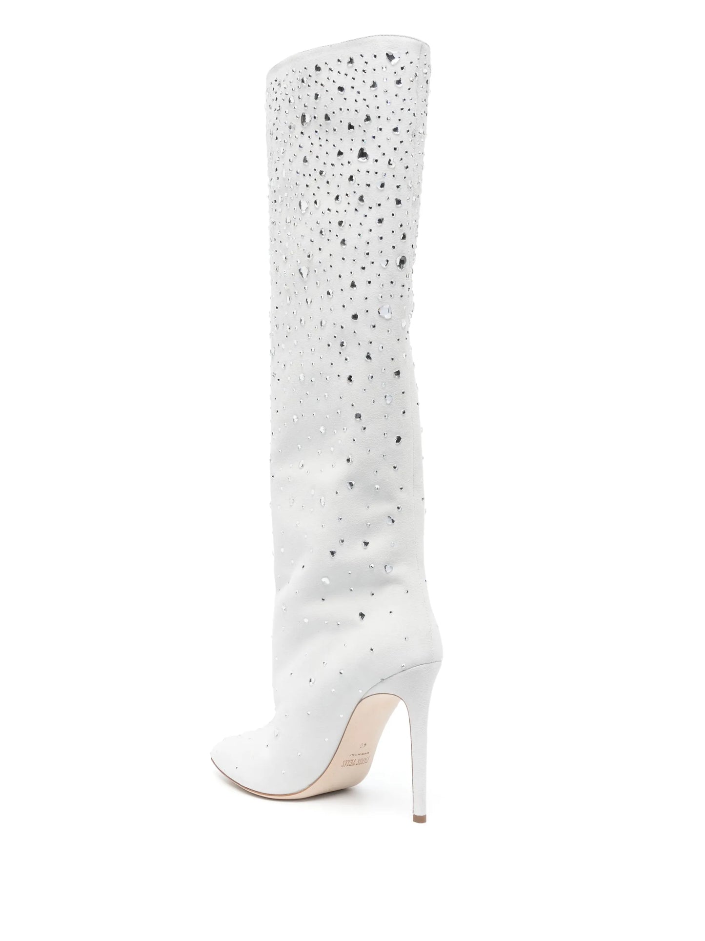 Holly Love  crystal-embellished suede boots