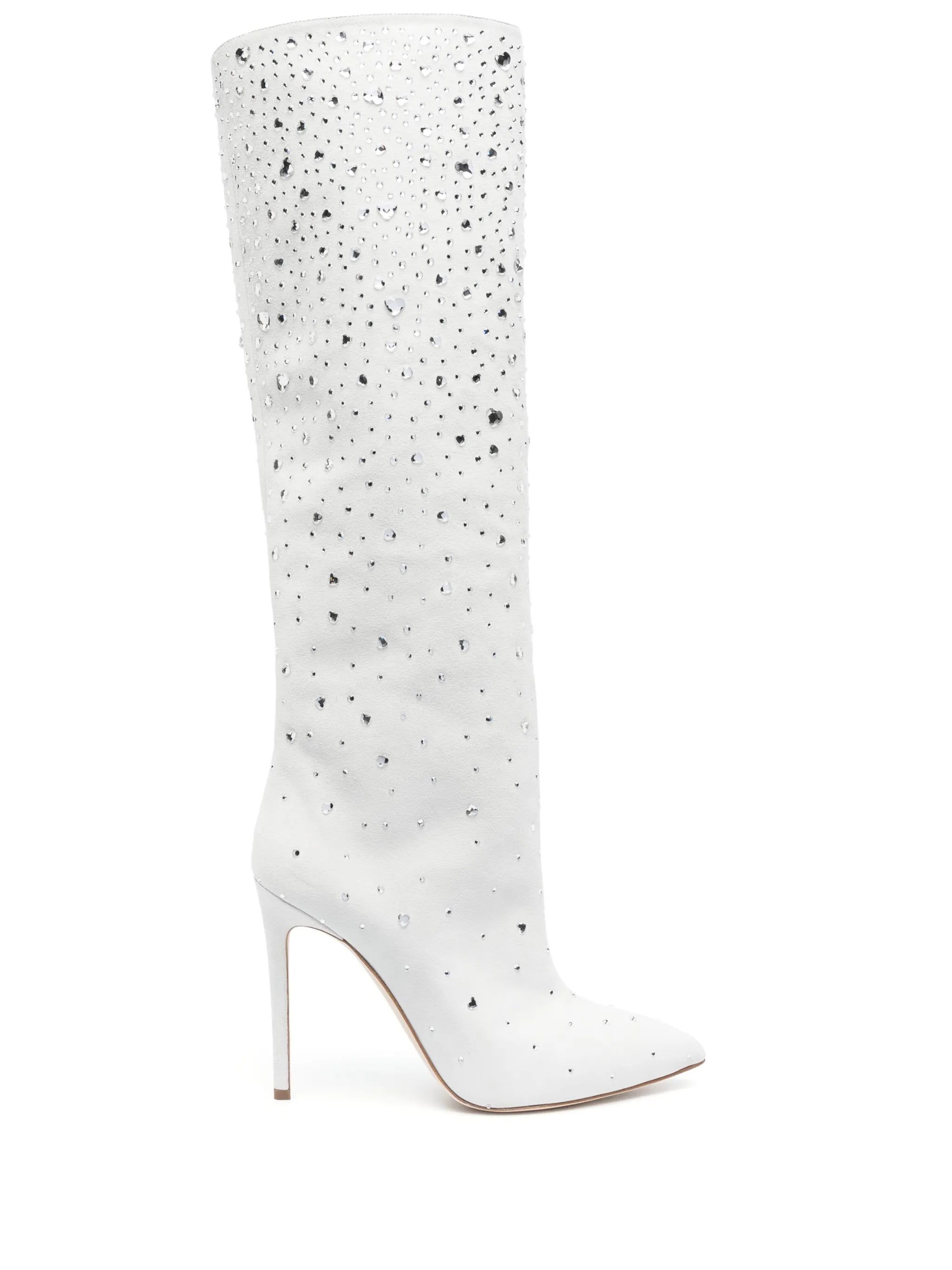 Holly Love  crystal-embellished suede boots