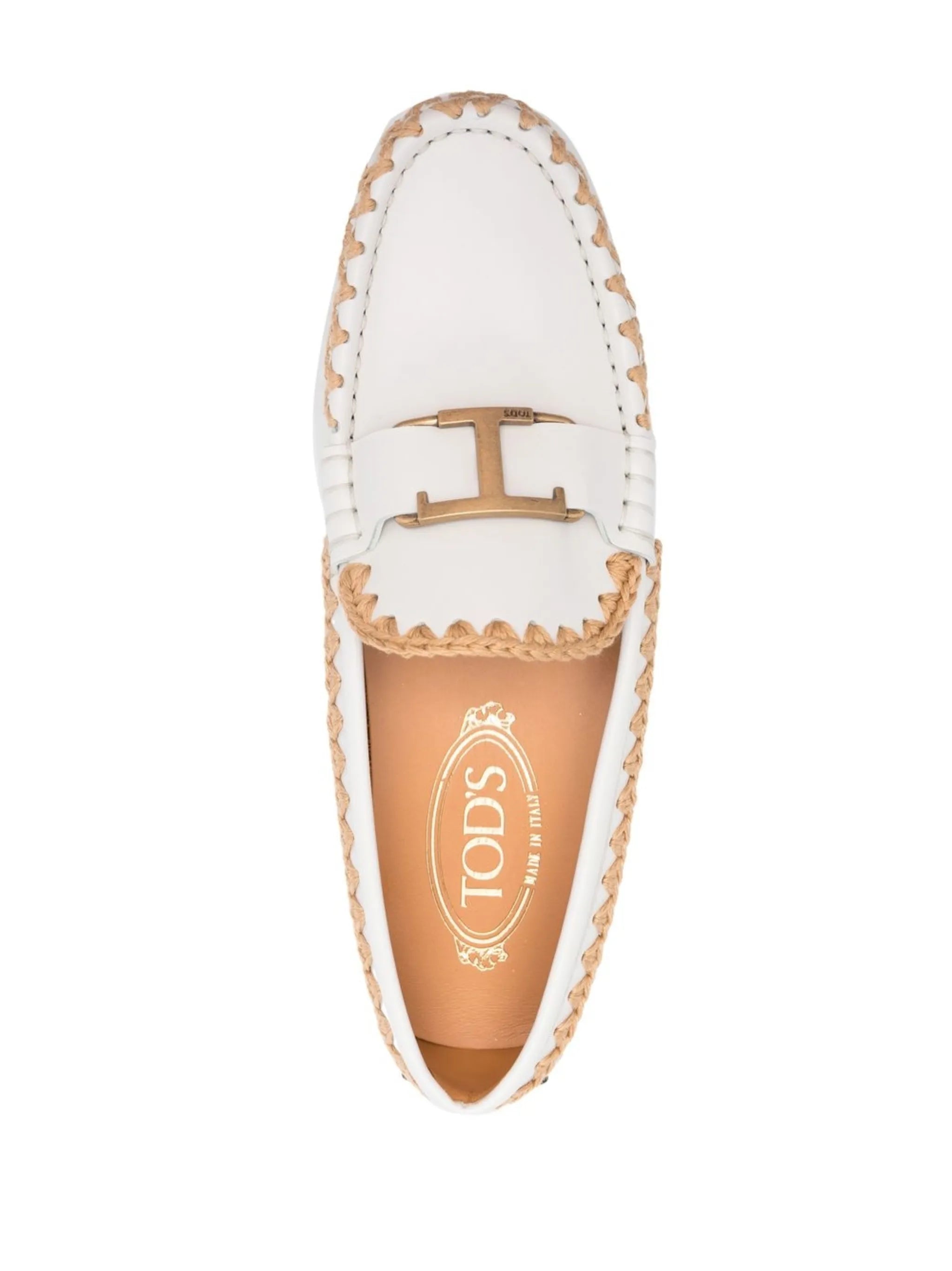 whipstitch buckled leather loafers