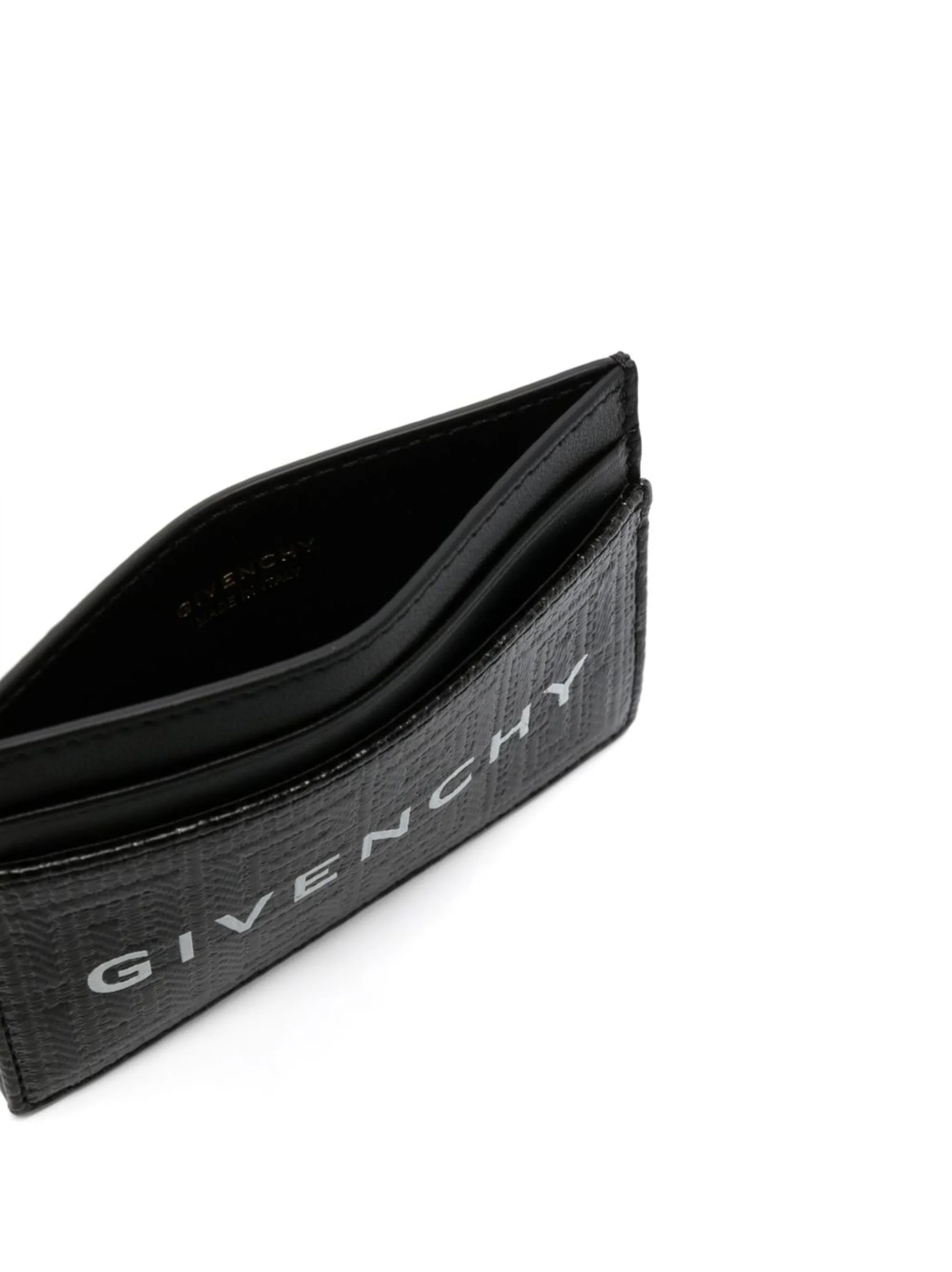 logo-print monogrammed cardholder