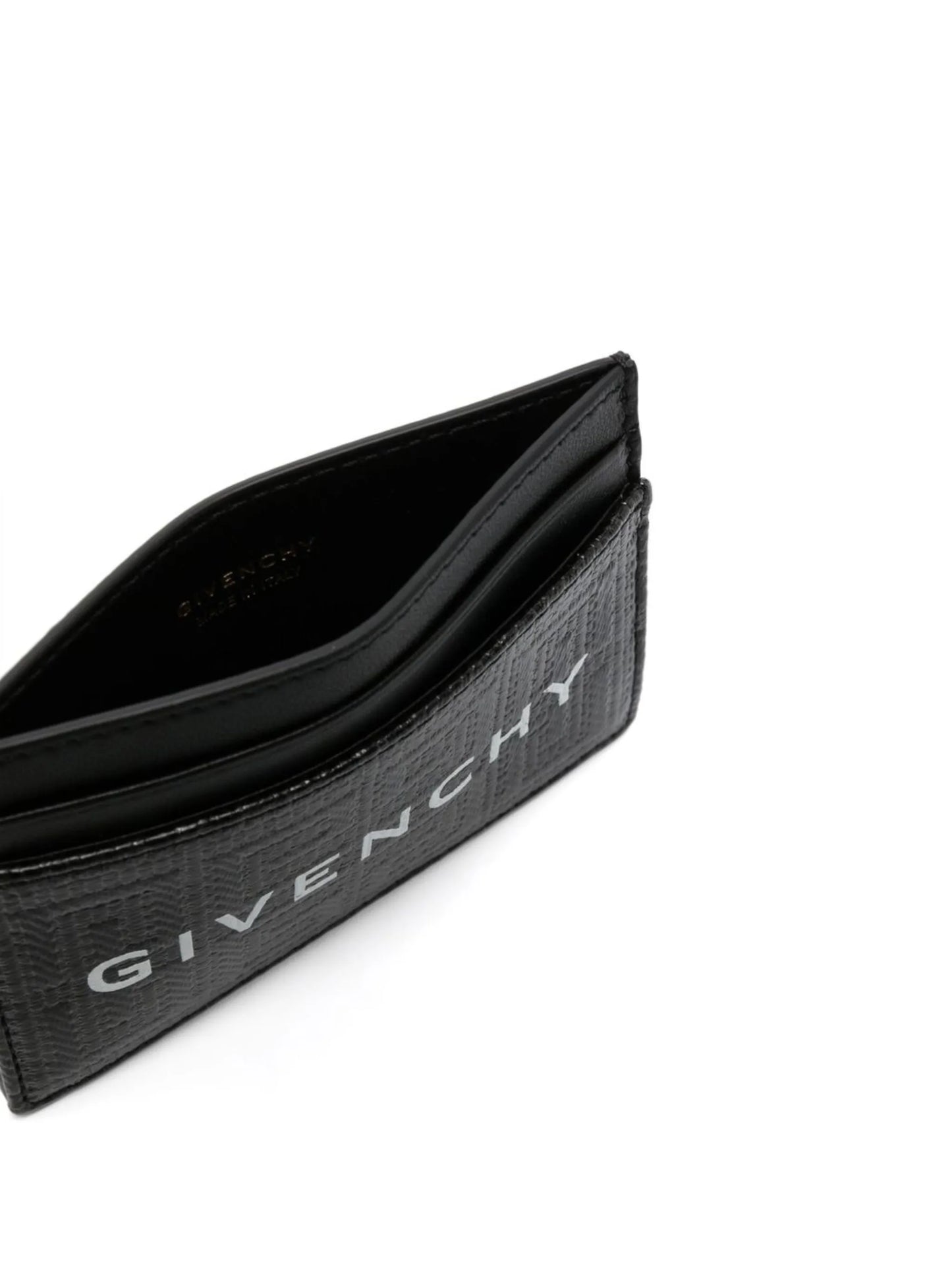 logo-print monogrammed cardholder