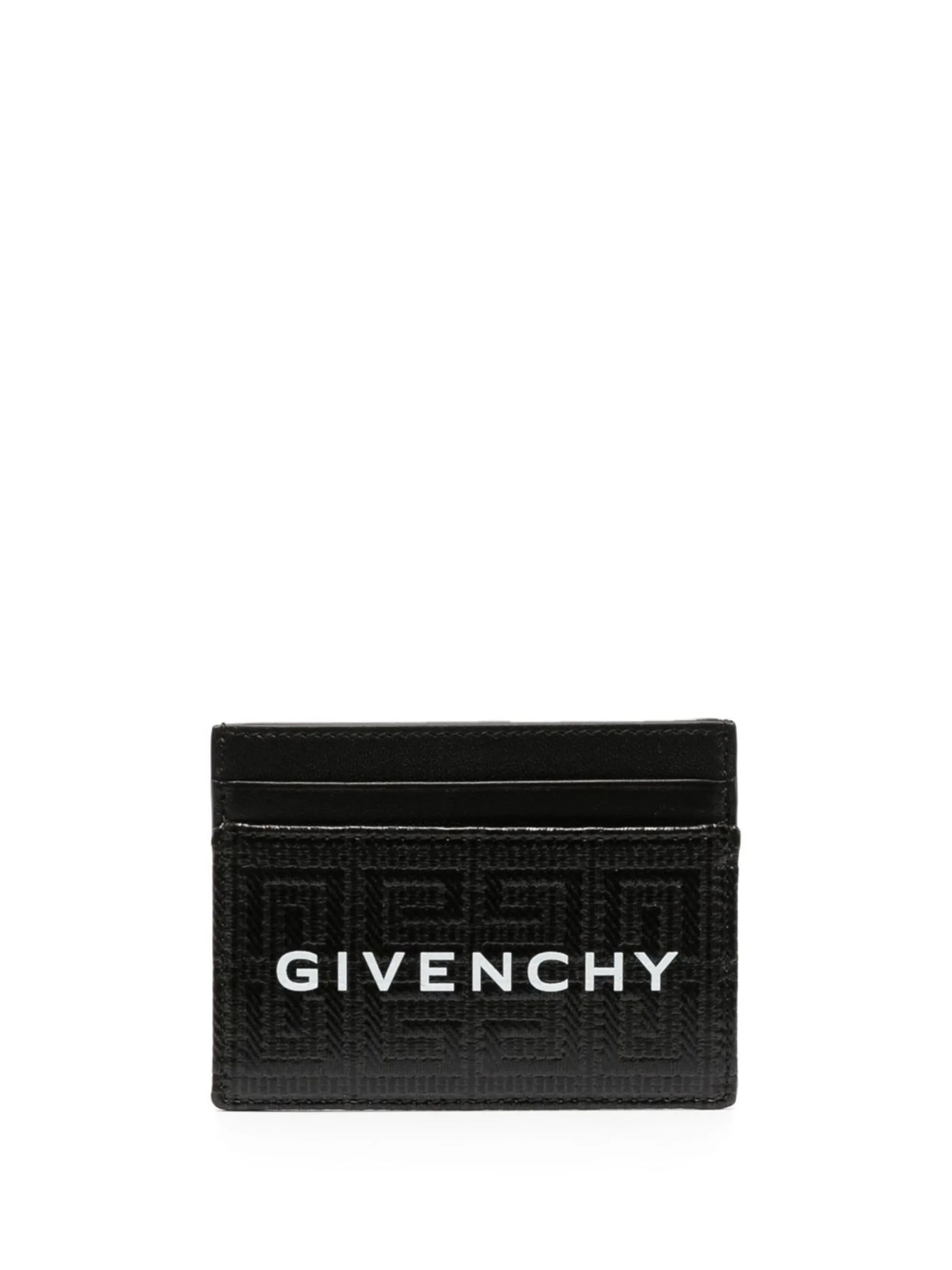 logo-print monogrammed cardholder