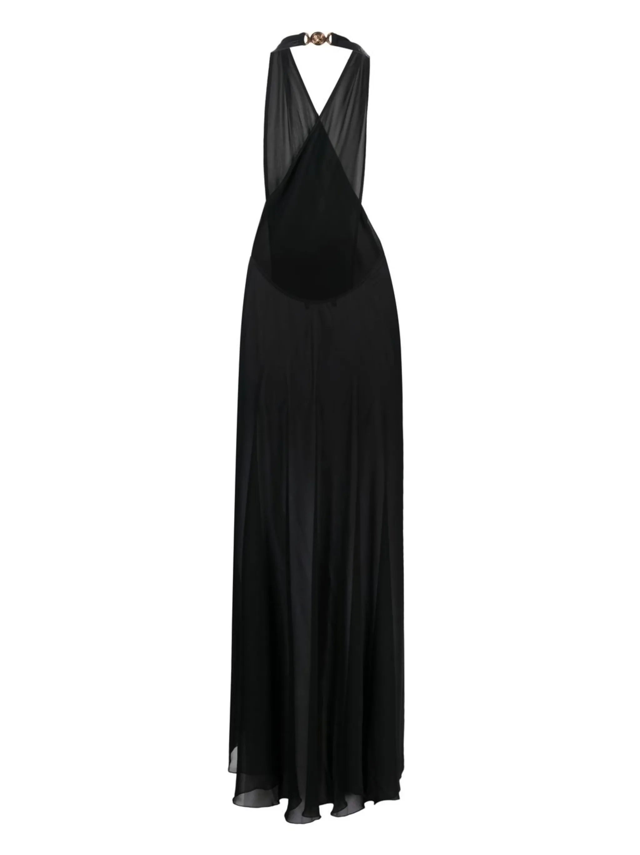 halterneck semi-sheer beach dress
