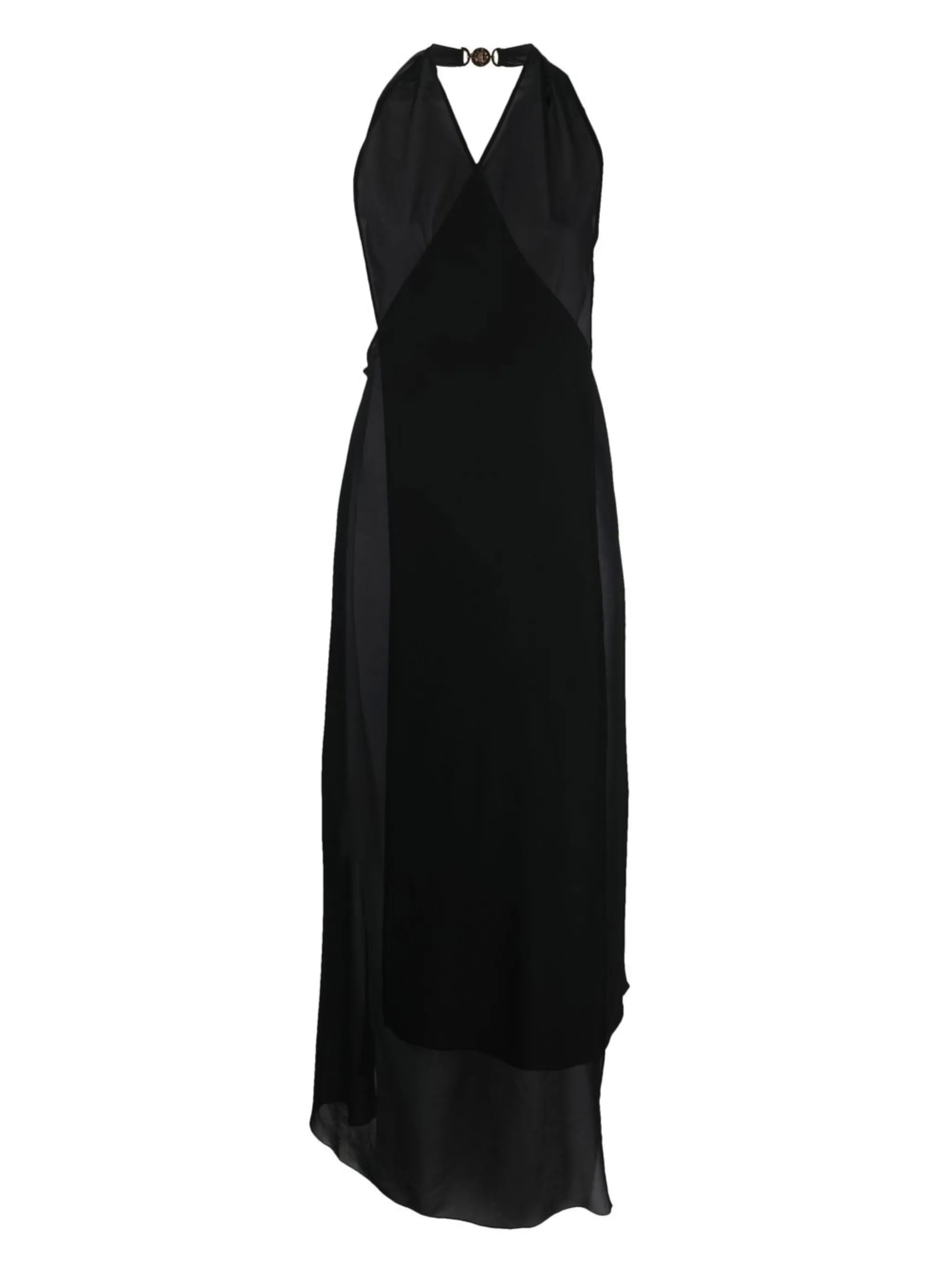 halterneck semi-sheer beach dress