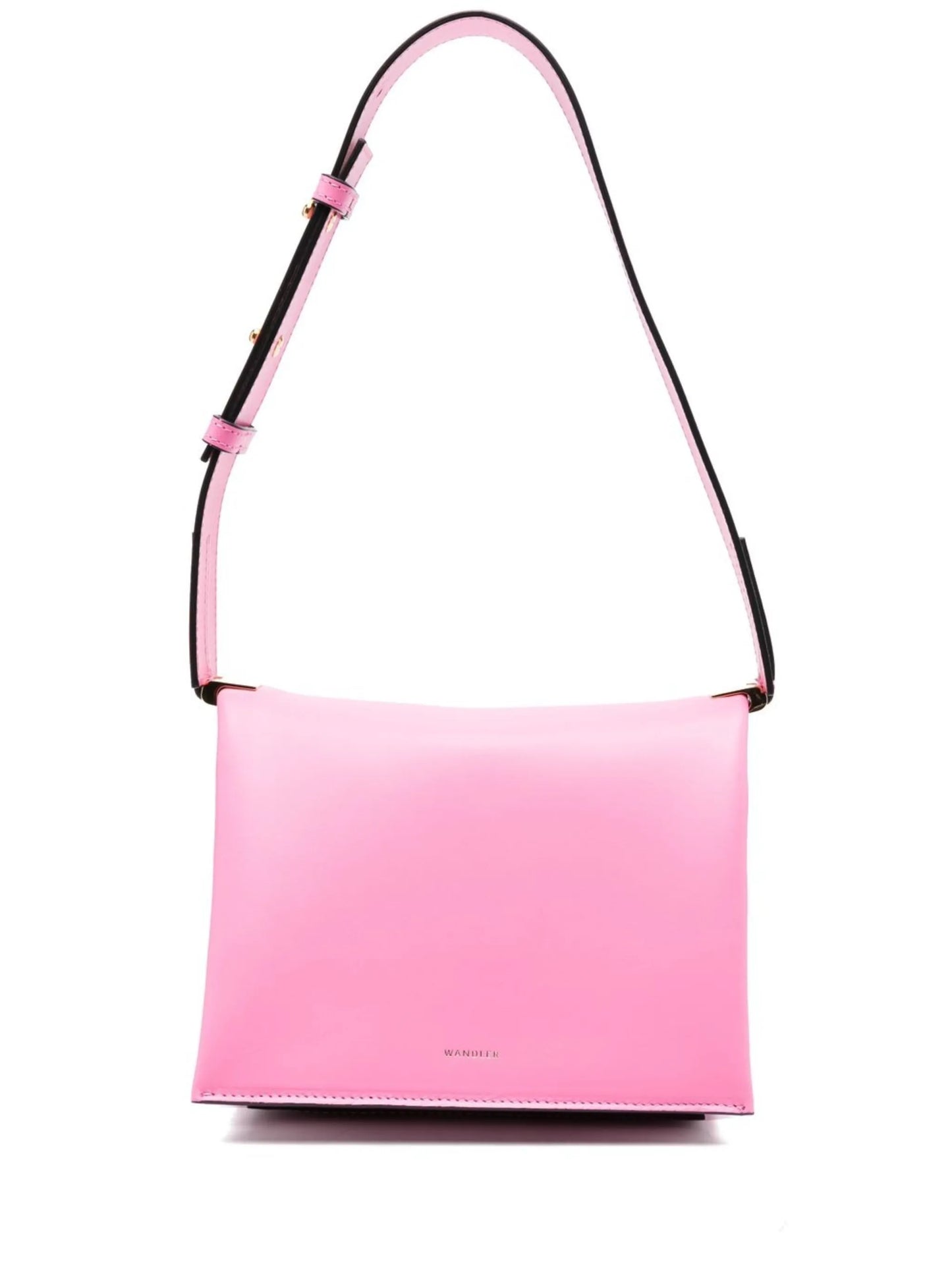 logo-detail leather shoulder bag