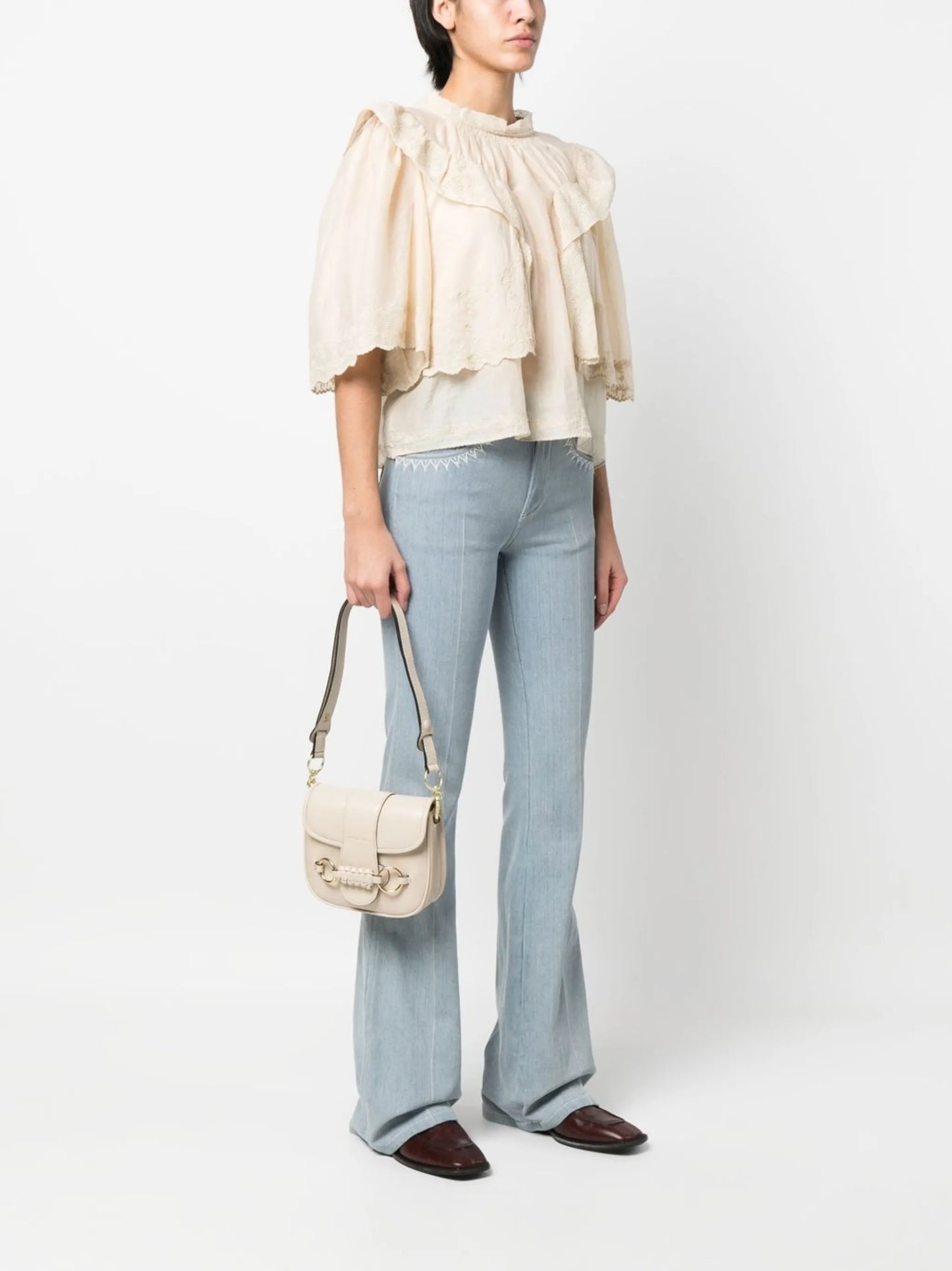 Saddie leather shoulder bag
