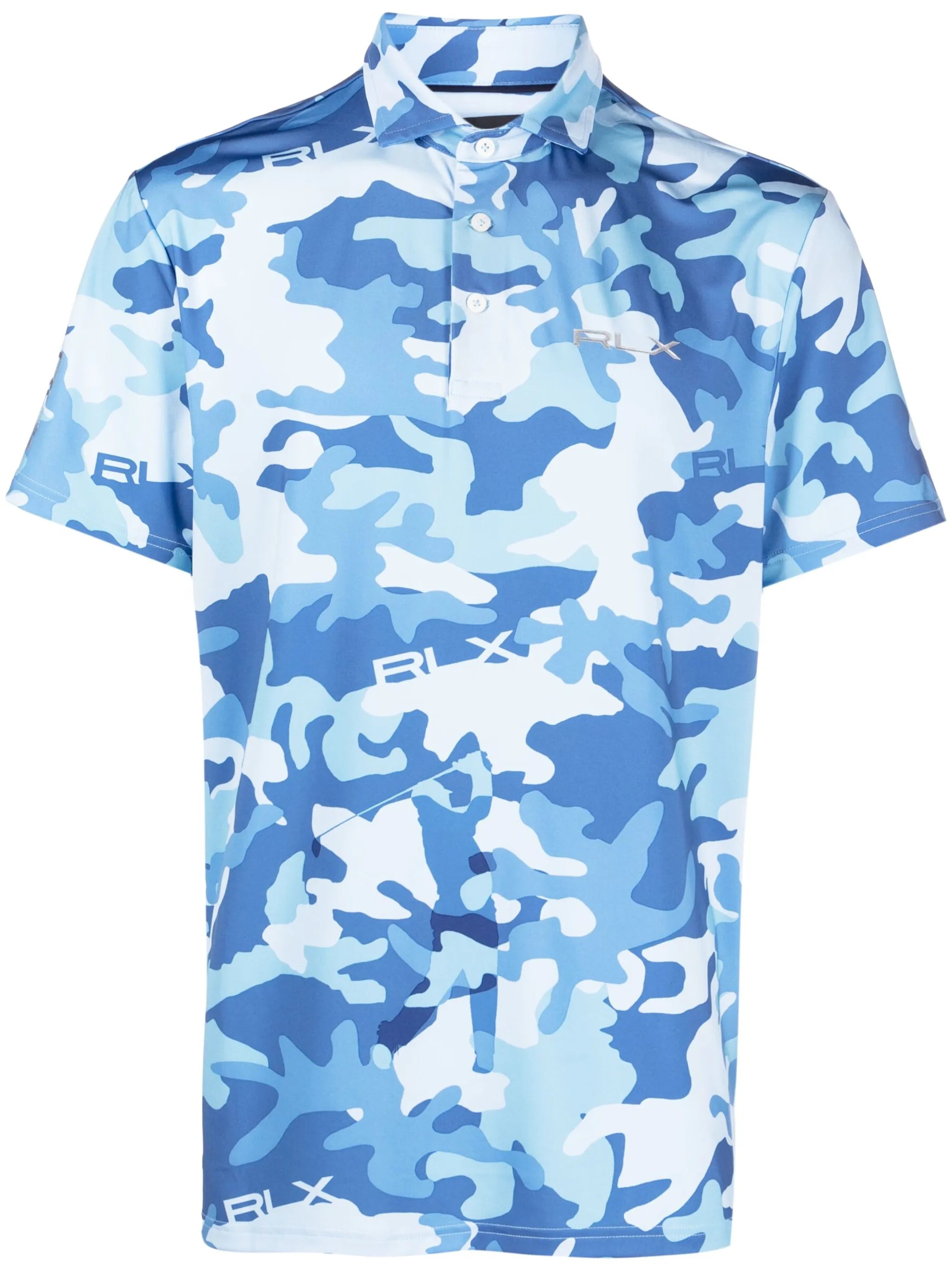 camouflage-print polo shirt