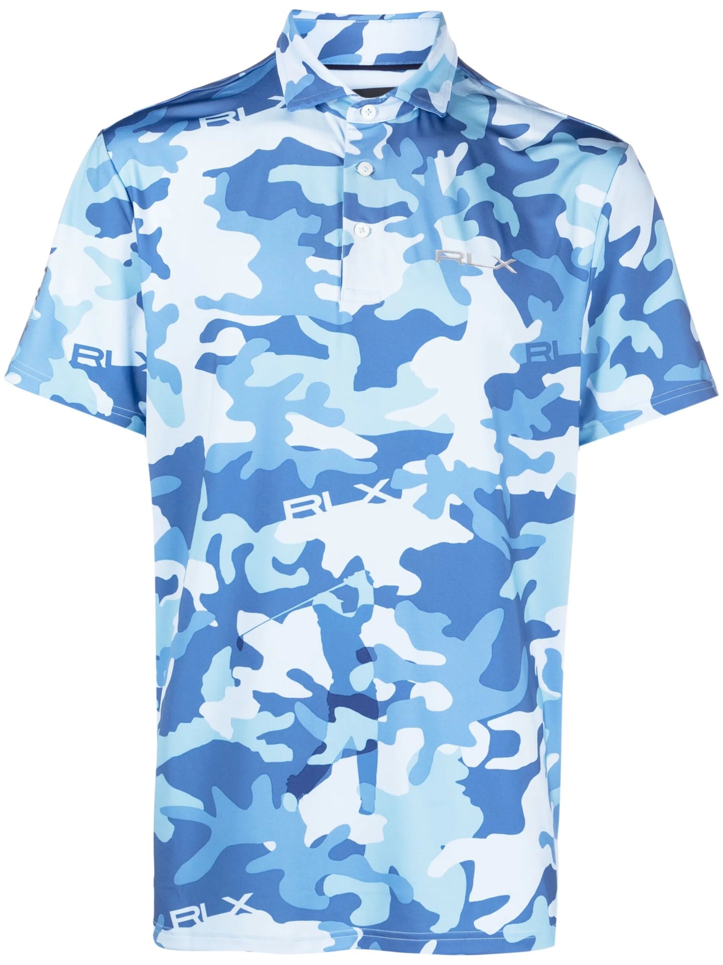 camouflage-print polo shirt