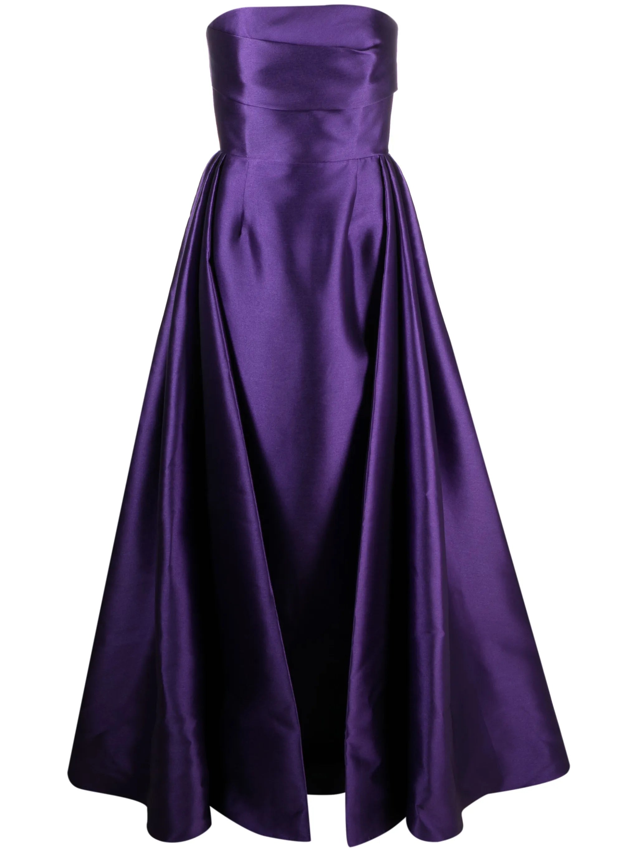 The Tiffany strapless faille maxi dress
