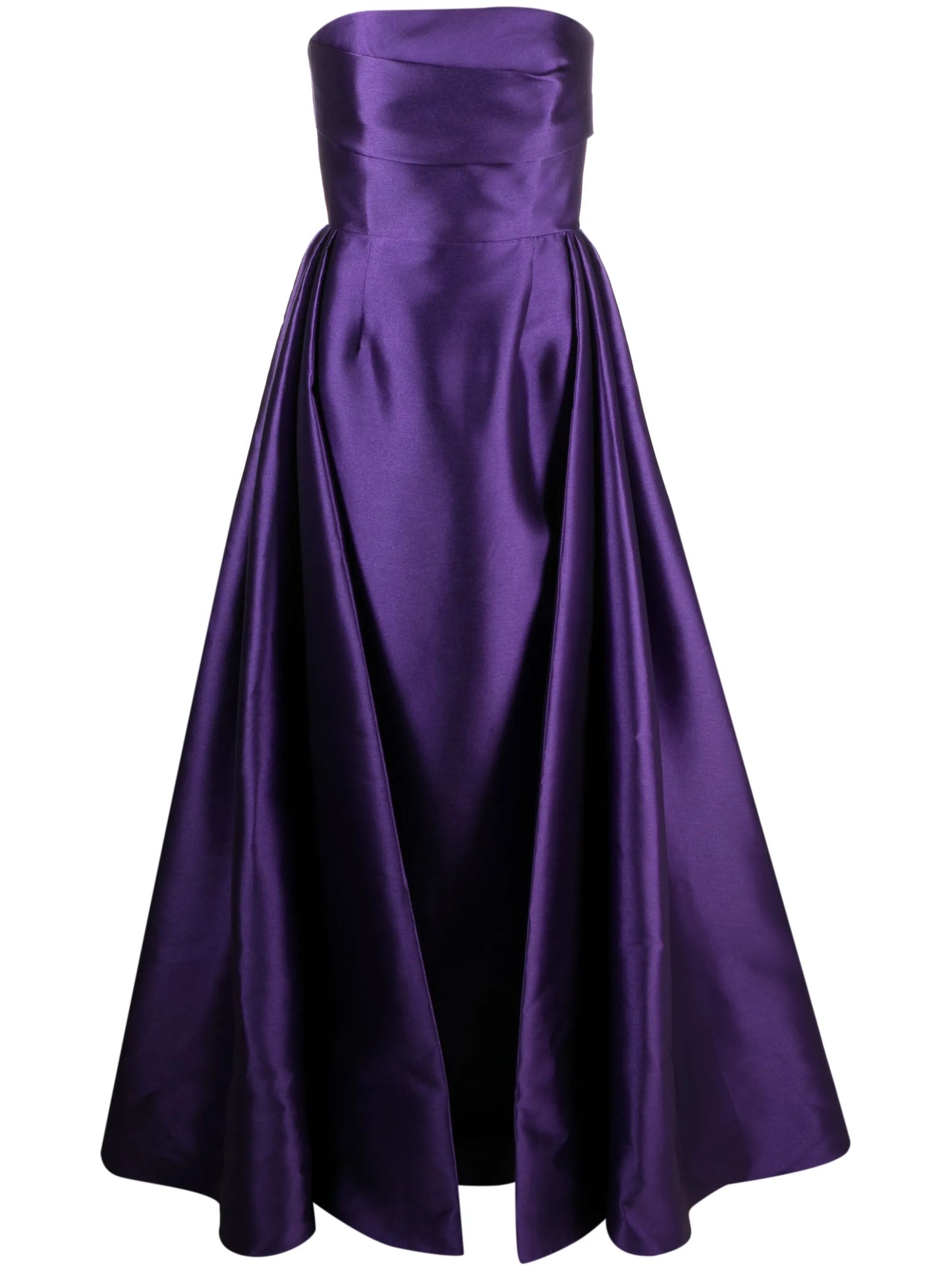 The Tiffany strapless faille maxi dress