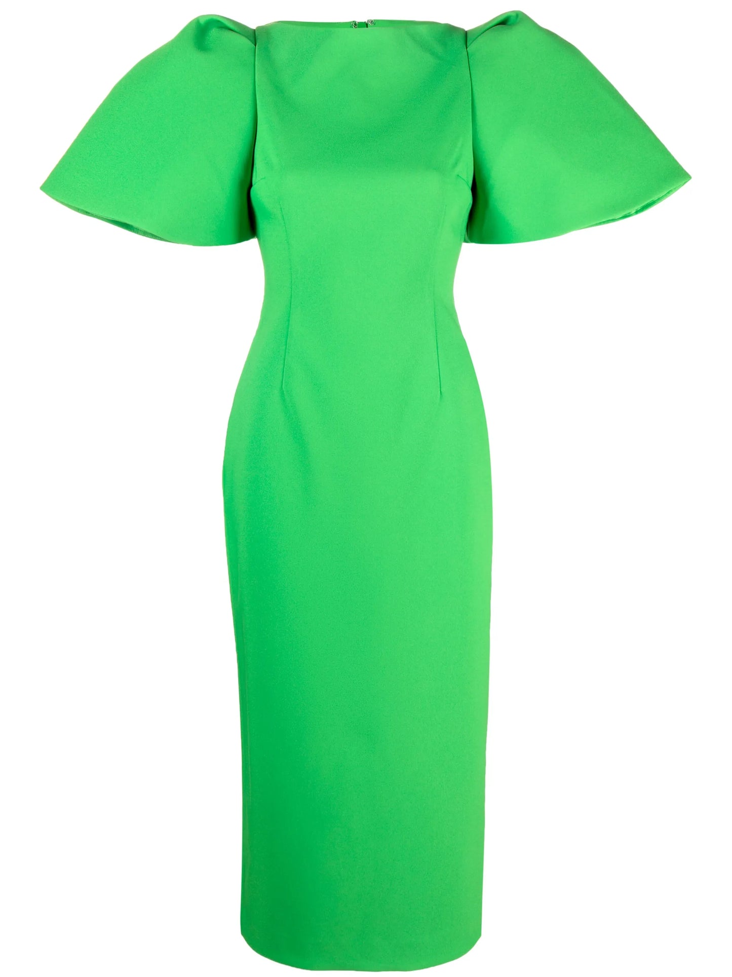 Lora puff-sleeve midi dress