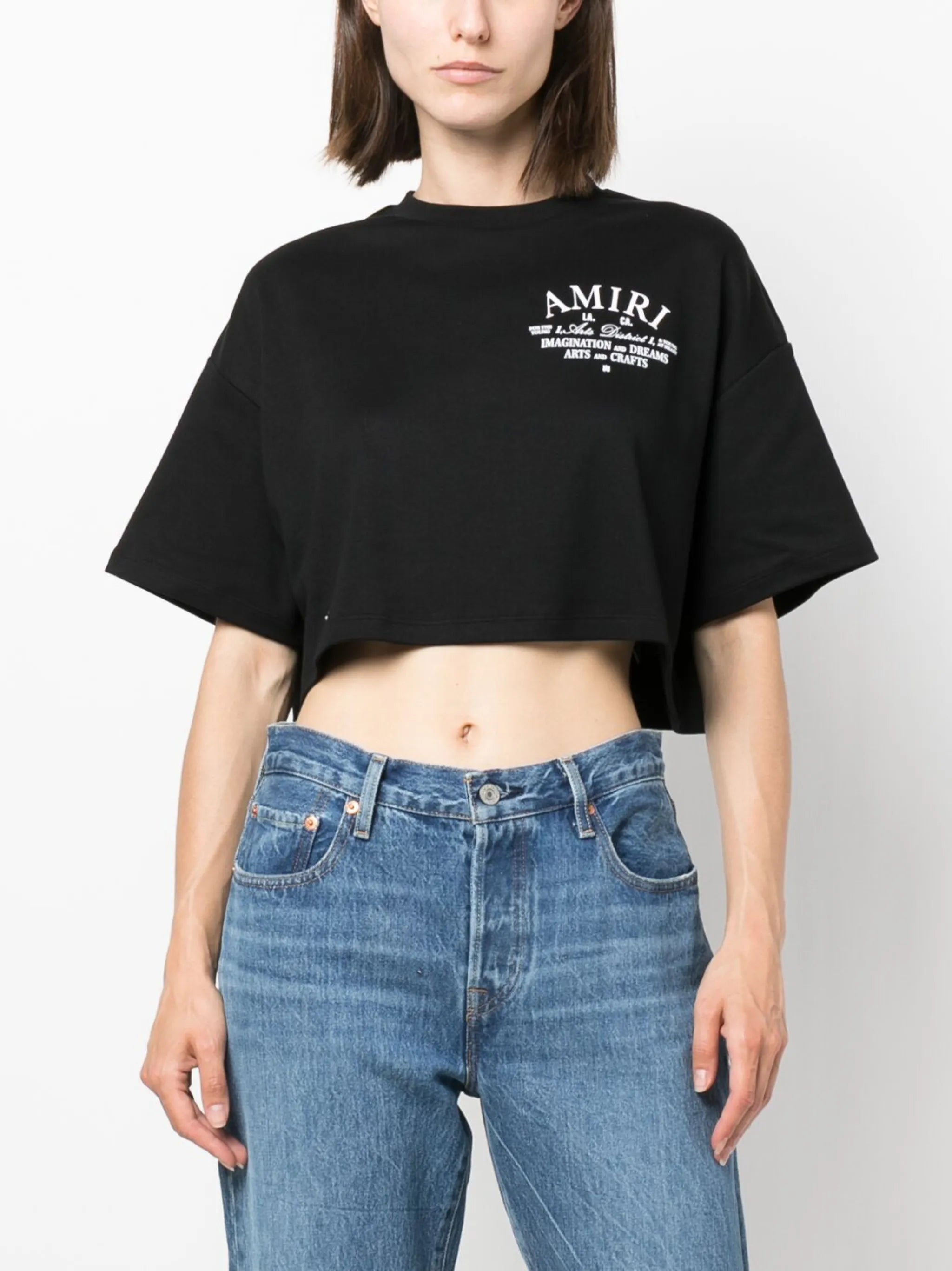Arts District cropped cotton T-shirt
