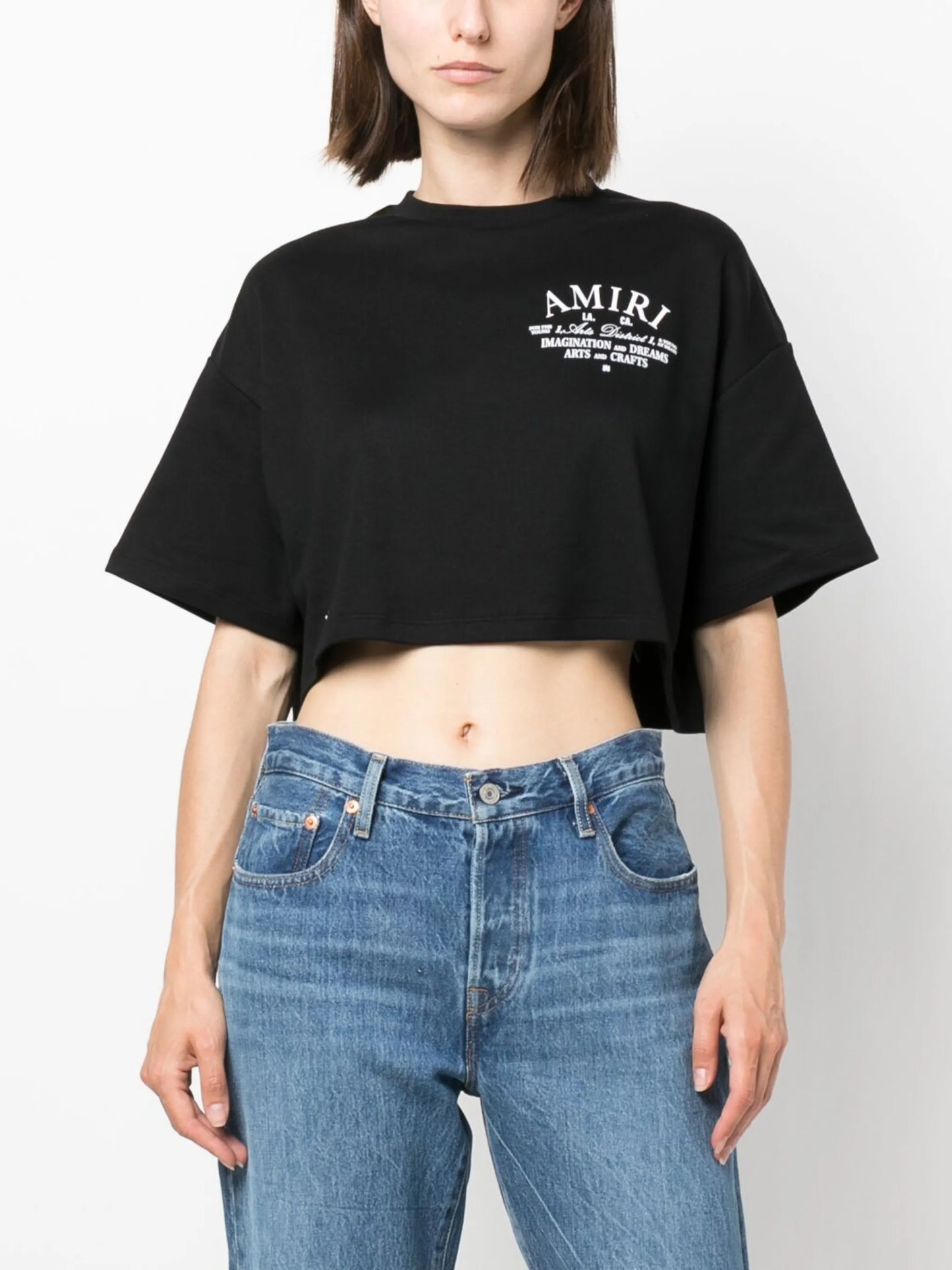 Arts District cropped cotton T-shirt