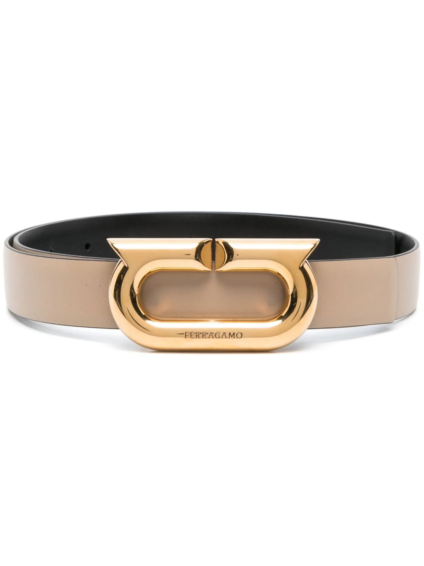 Gancio Ellipse leather belt