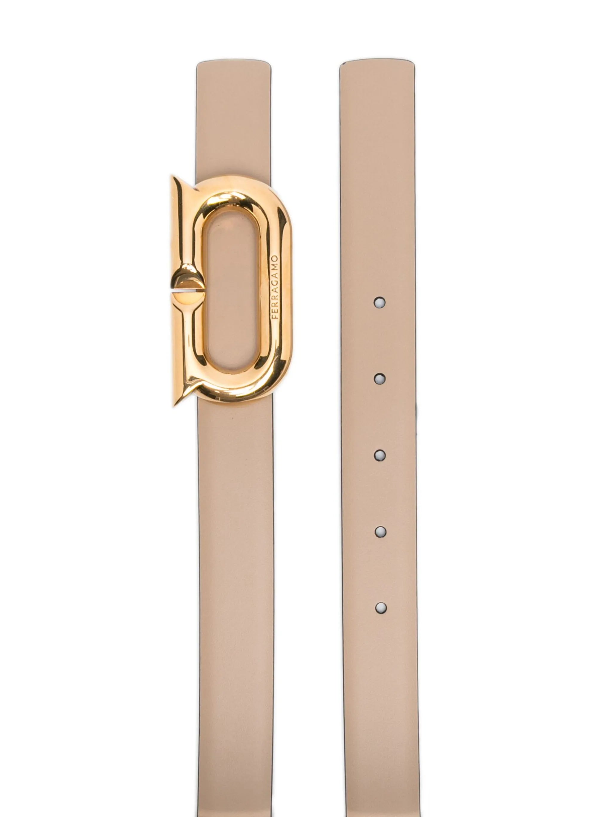 Gancio Ellipse leather belt