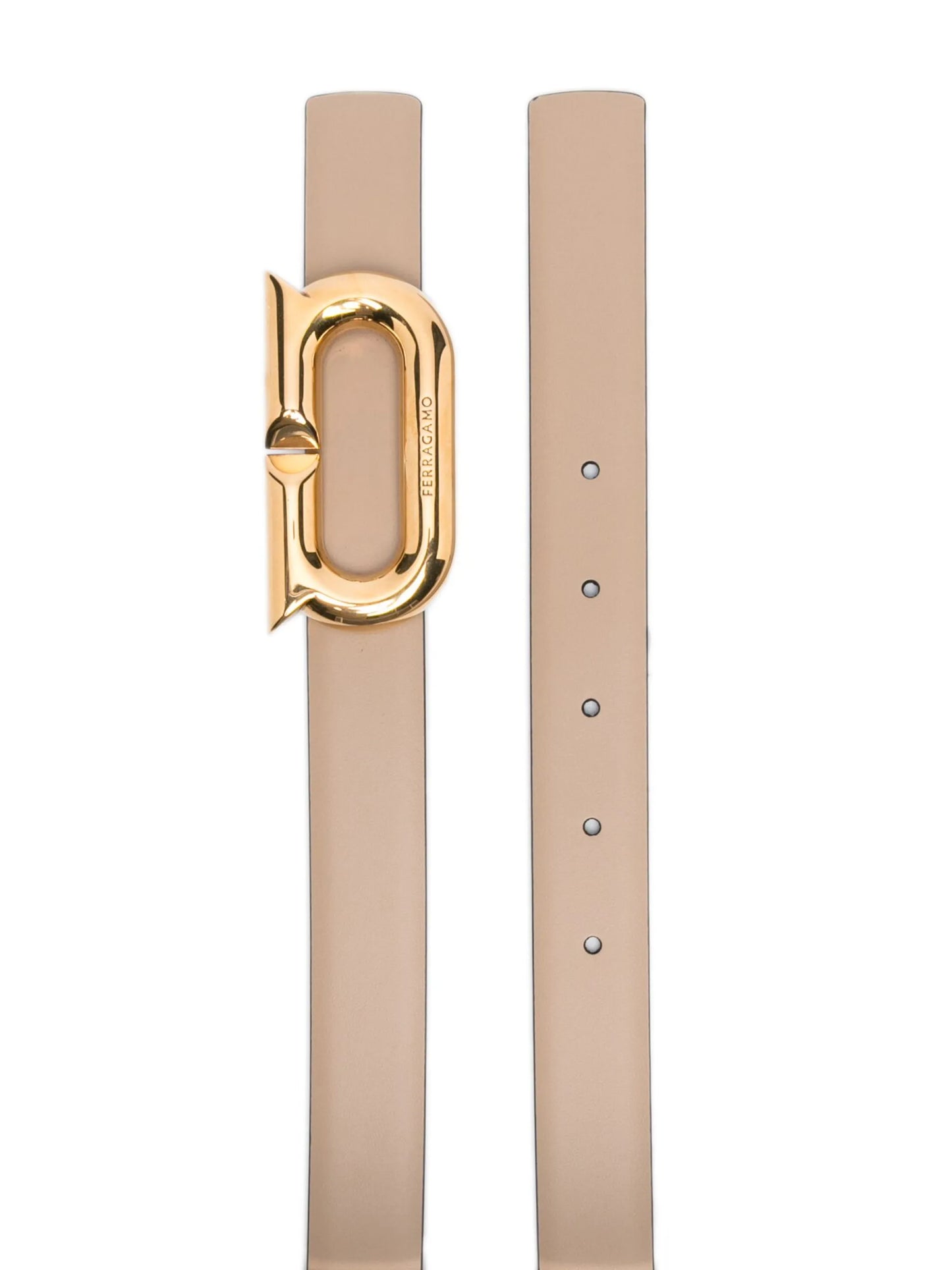 Gancio Ellipse leather belt