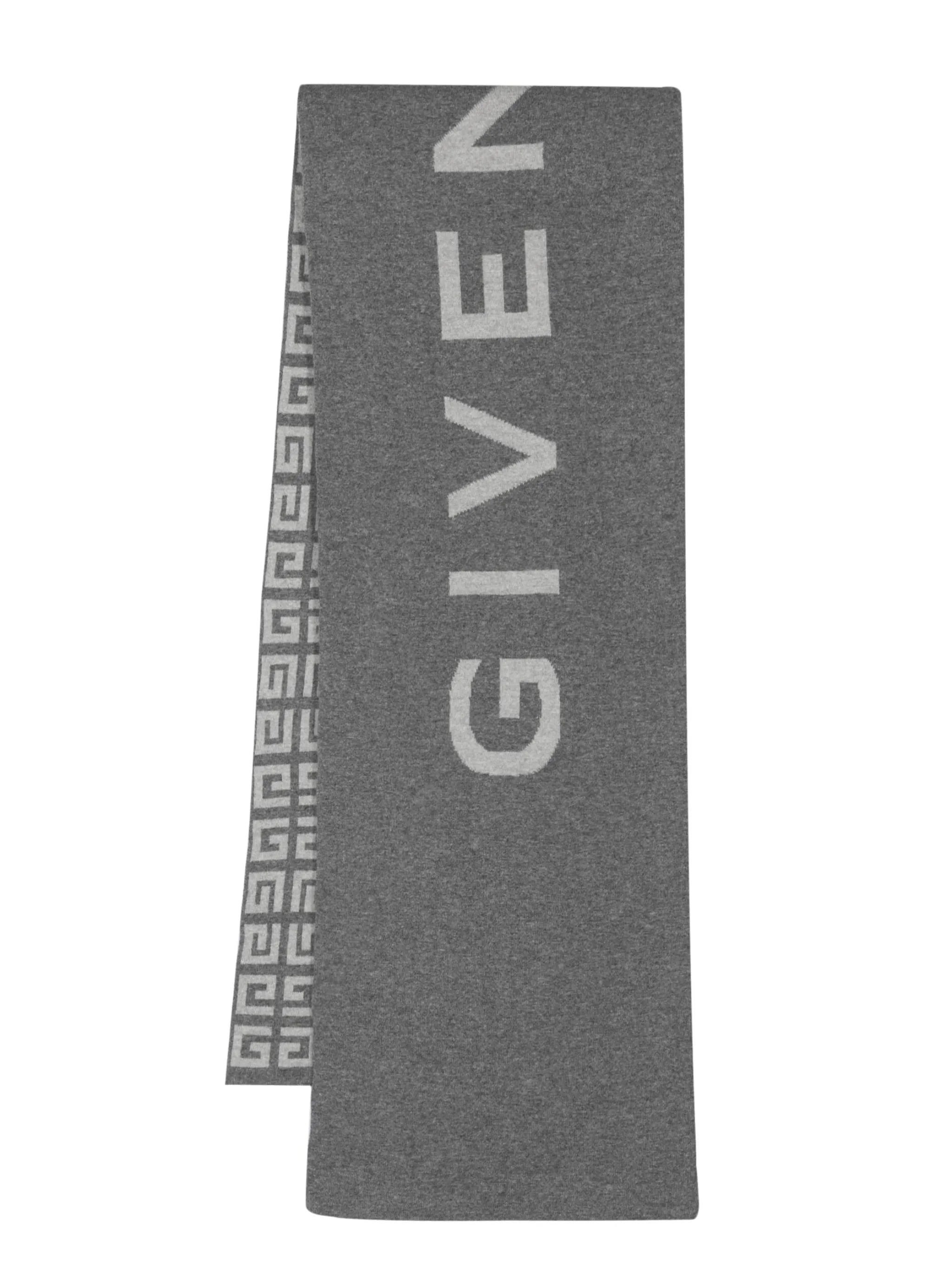 logo-embroidered scarf